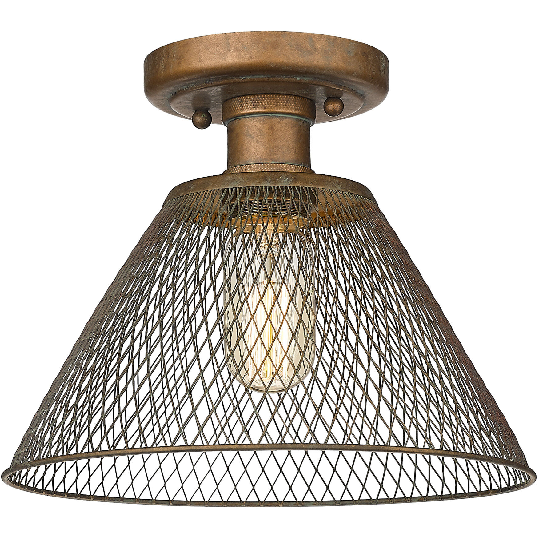 Yep Carver 1 Light 10.00 inch Semi-Flush Mount