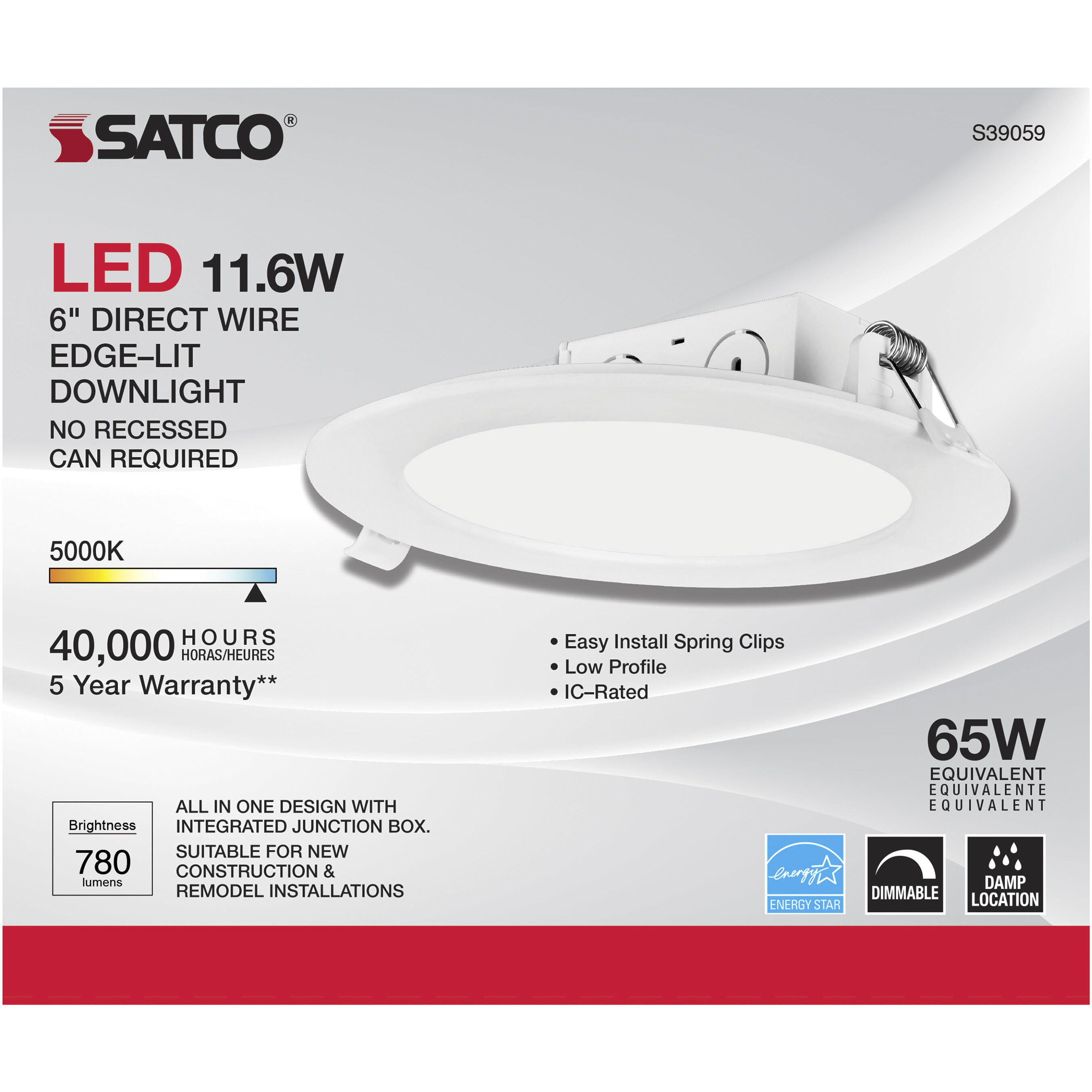 Edgewood LED Module White Recessed