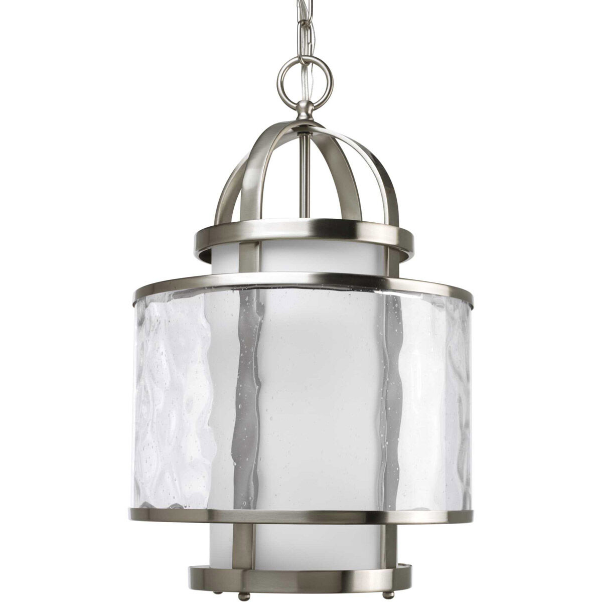 Bay Court 1 Light 11.75 inch Brushed Nickel Foyer Pendant Ceiling Light