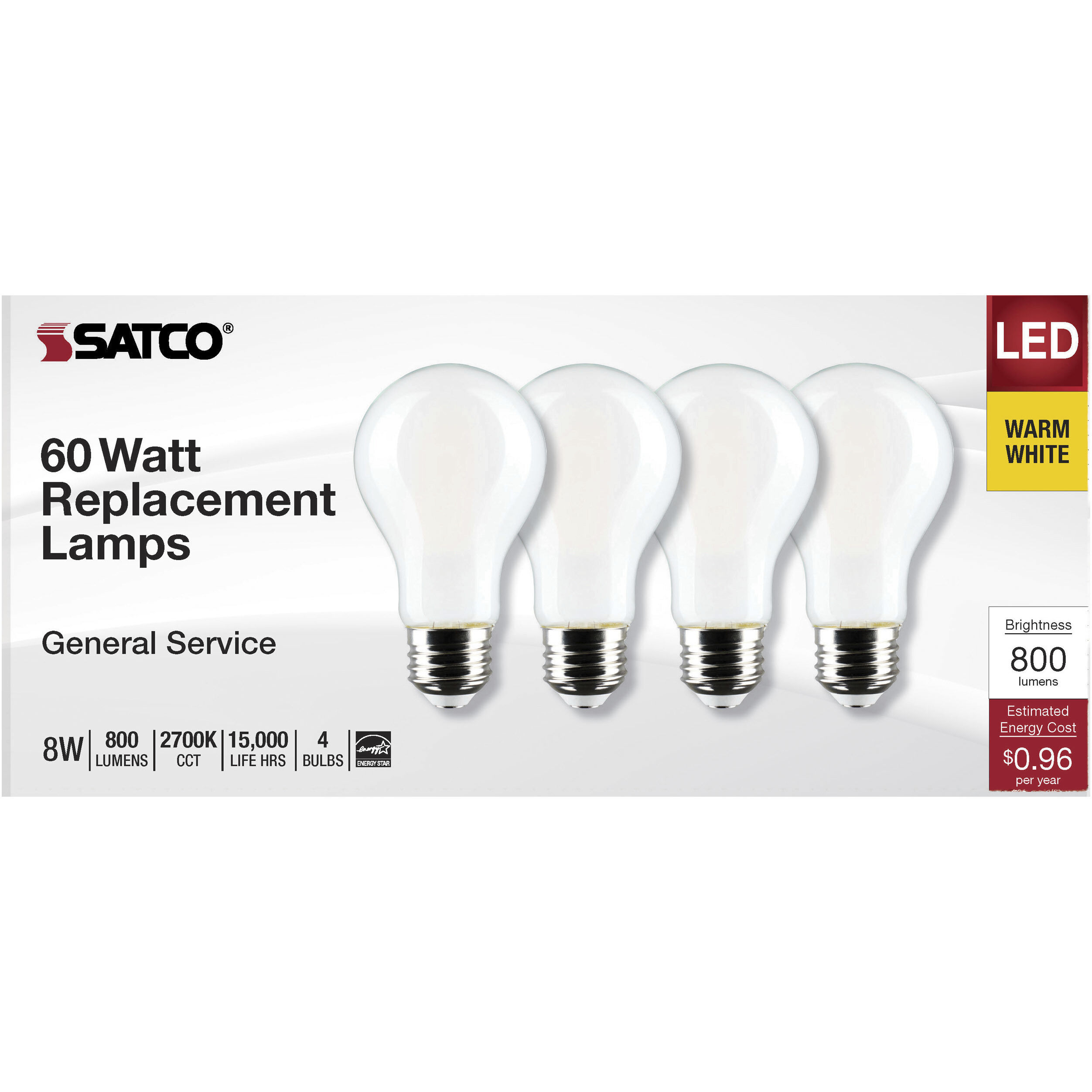 Lumos LED Medium 8 watt 120 2700K LED Filament, LED Filament