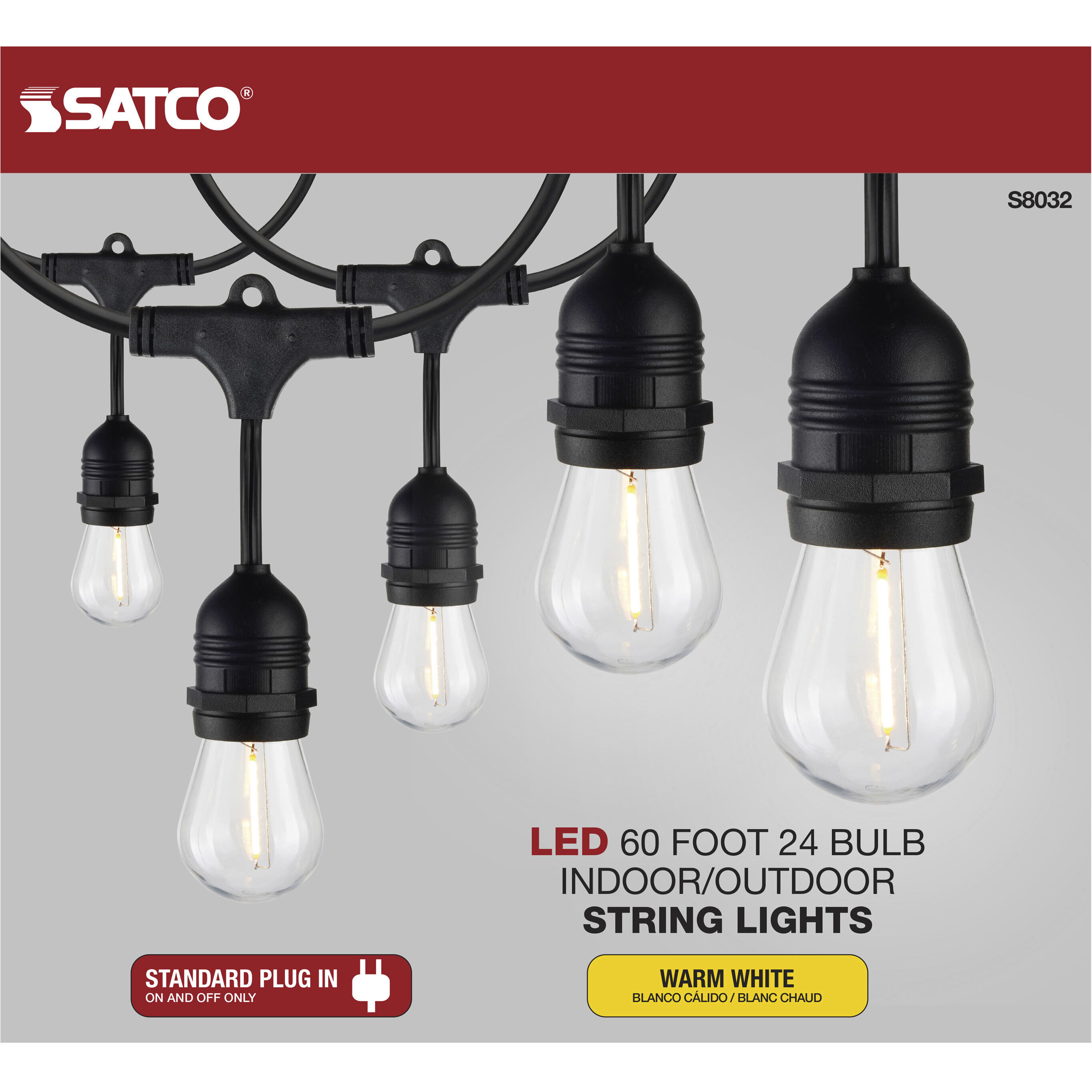 Outdoor string lights 60 feet online