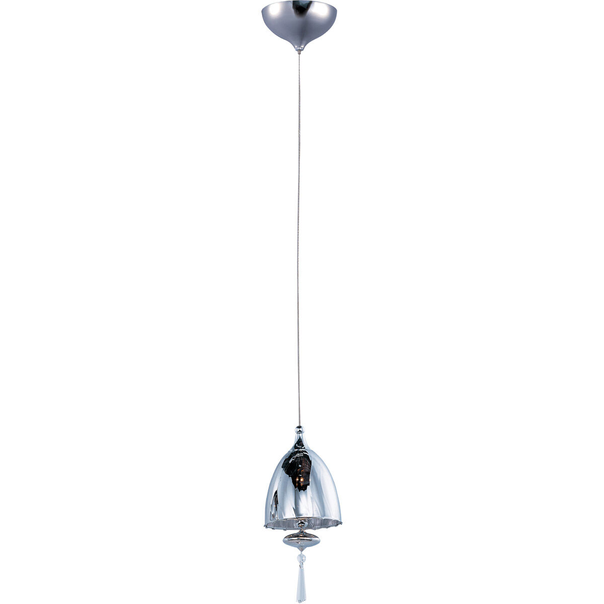 Chute 1 Light Polished Chrome Mini Pendant Ceiling Light