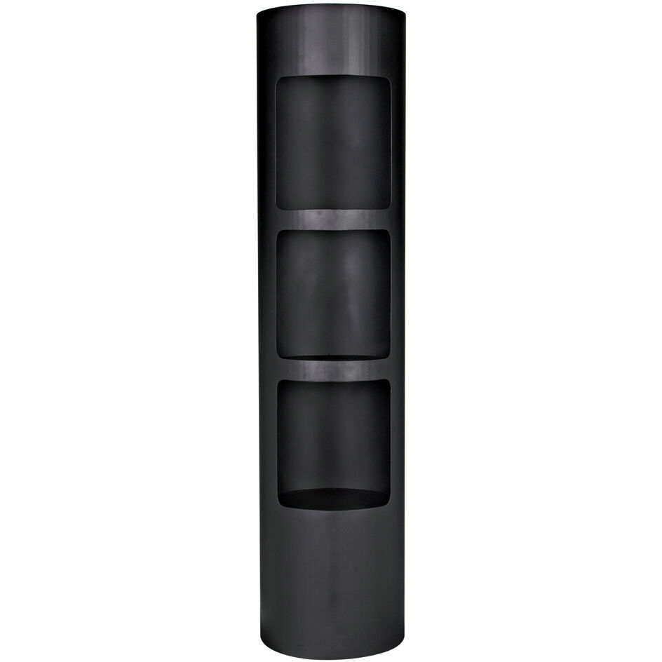 Reverso Matte Black Bookcase