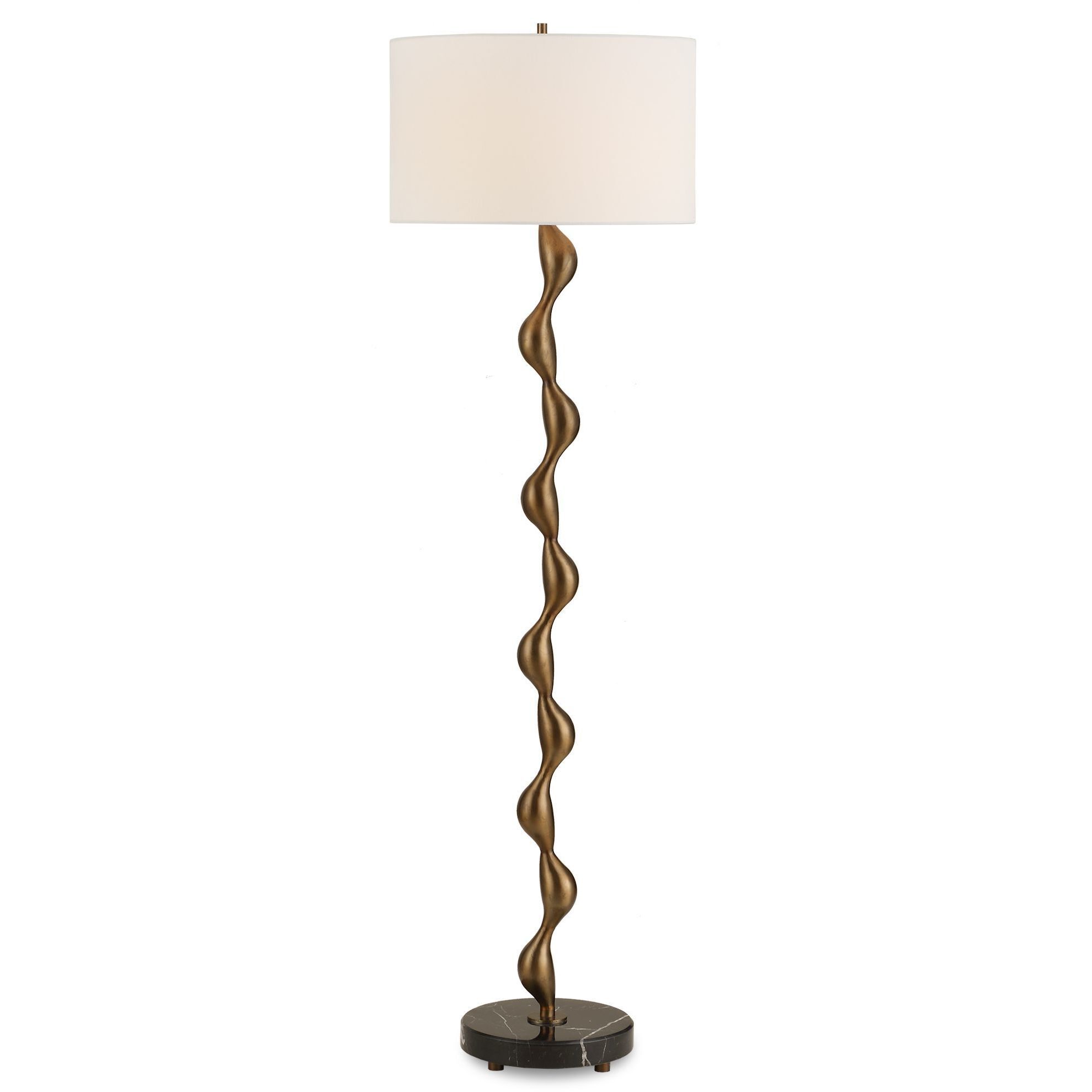 Remolino 65 inch 150.00 watt Warm Bronze and Black Marble Floor Lamp Portable Light