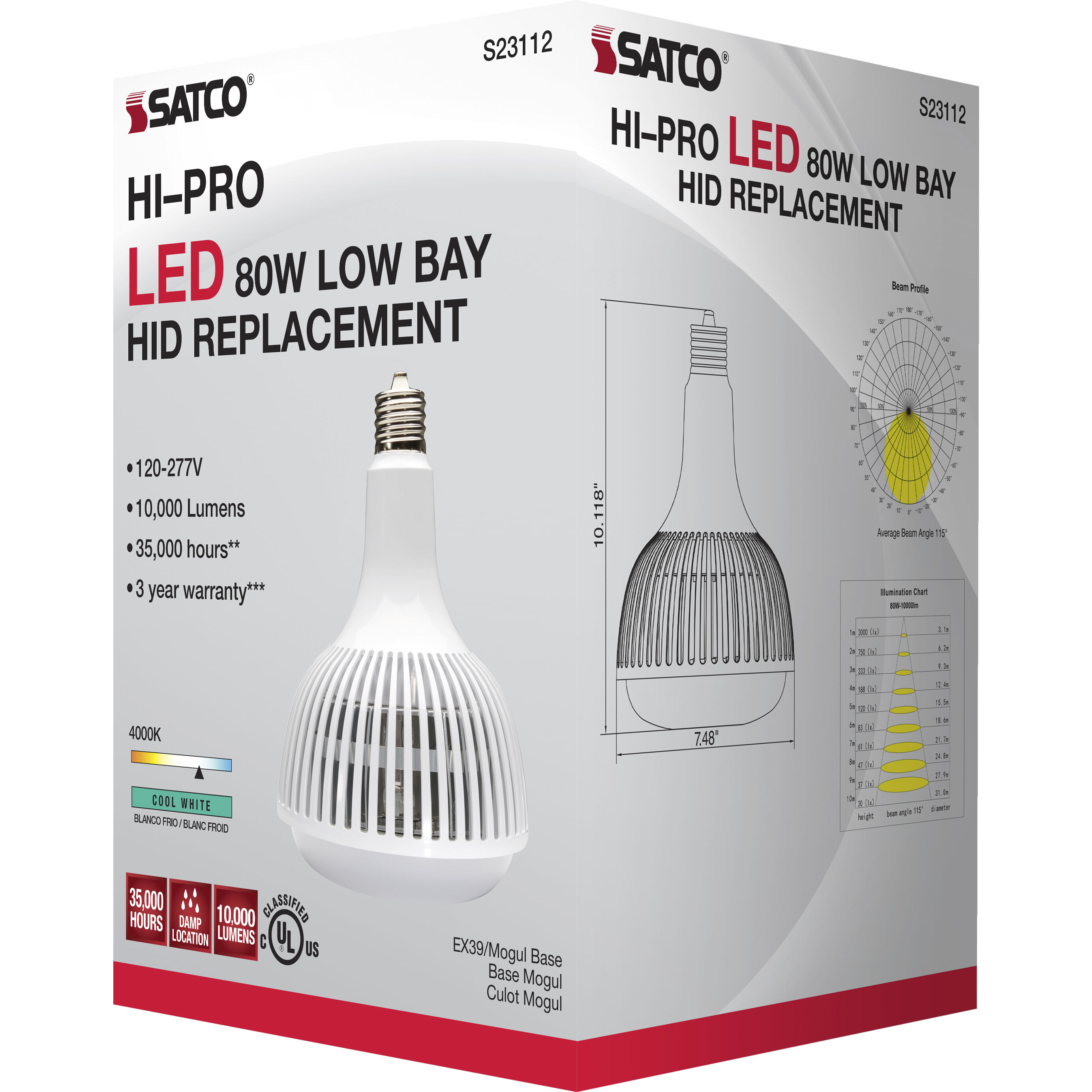 Lumos LED Mogul Extended 80.00 watt 4000K Light Bulb