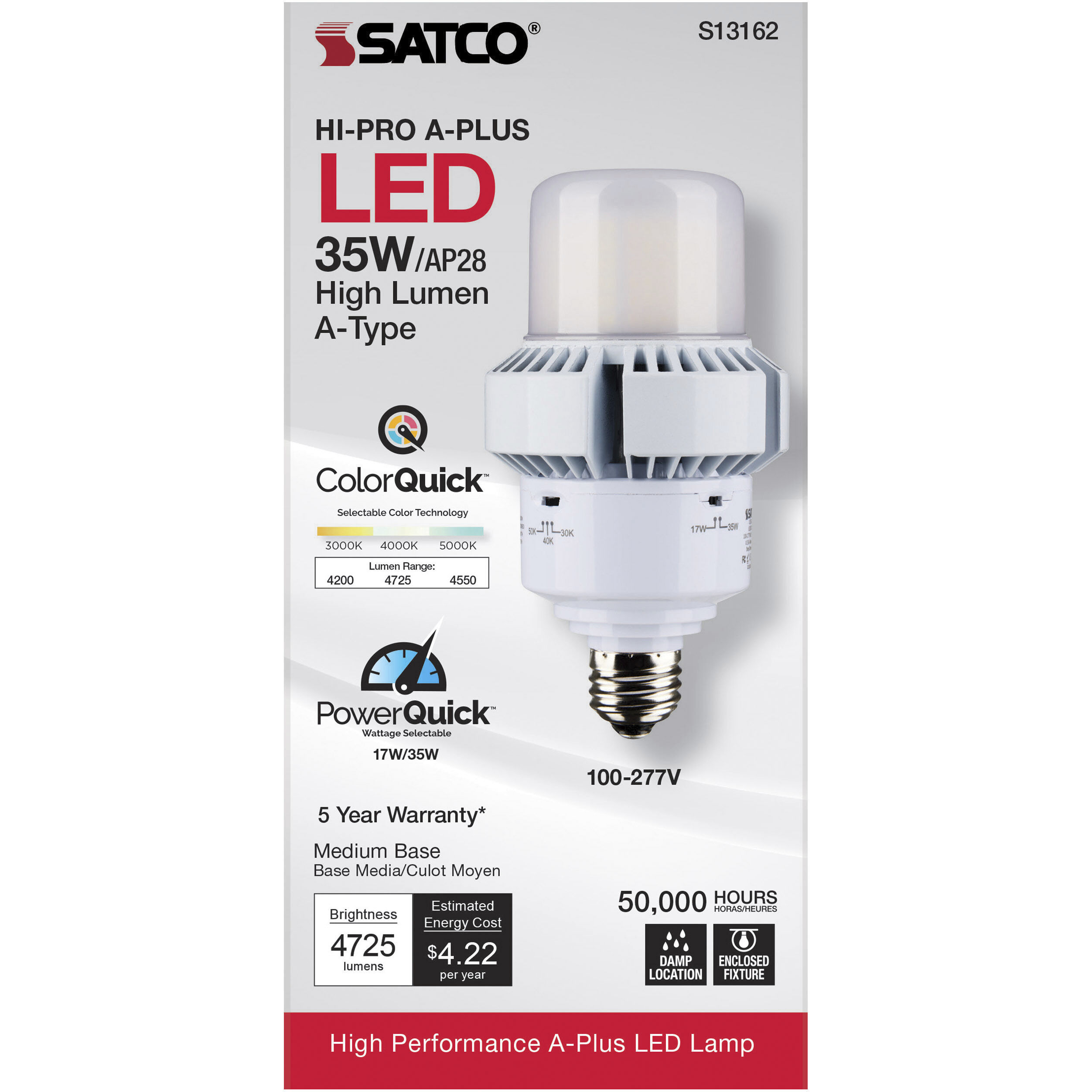 Lumos LED AP28 / ED28 Medium 35.00 watt 3000K HID Replacements