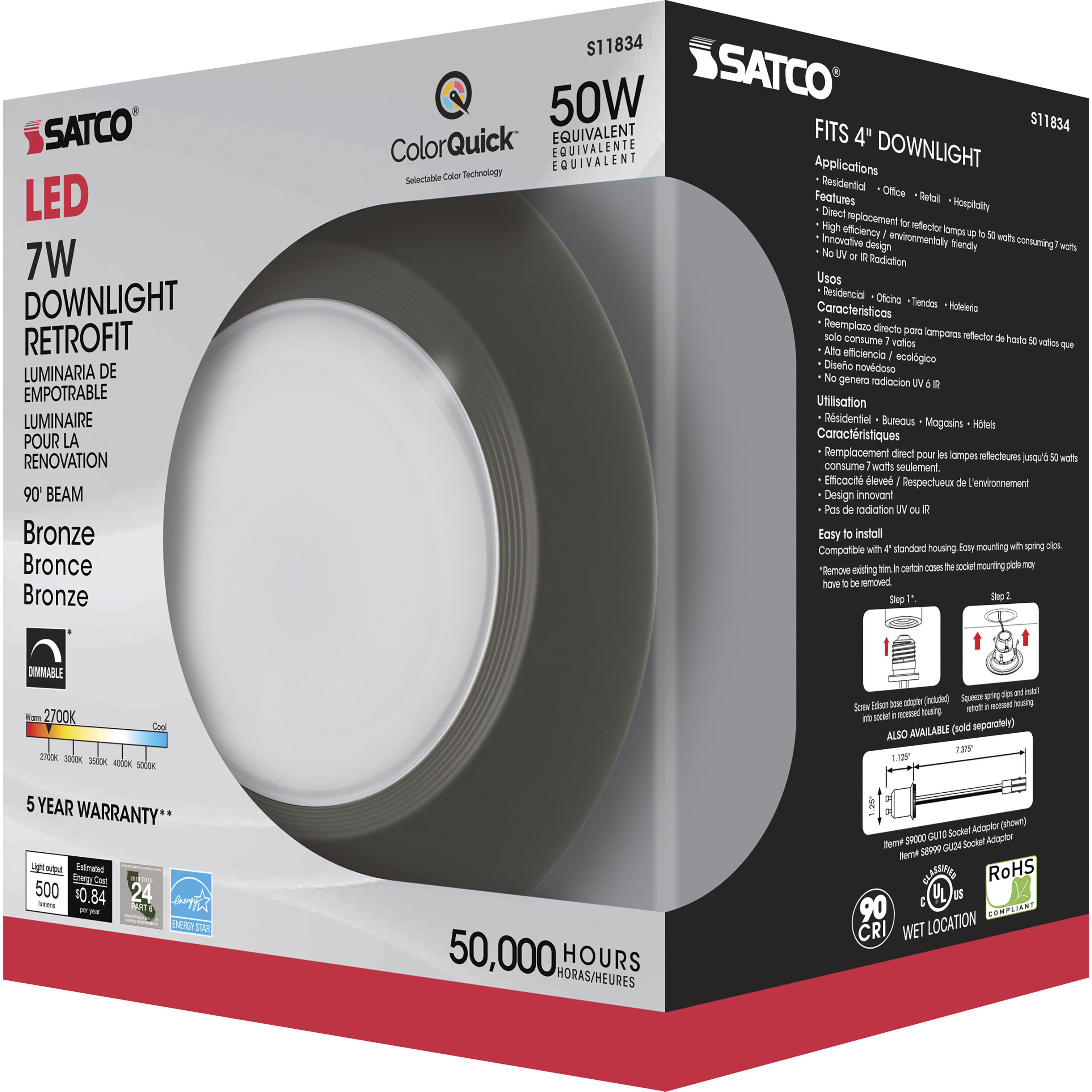 Edgewood LED Module Bronze Recessed