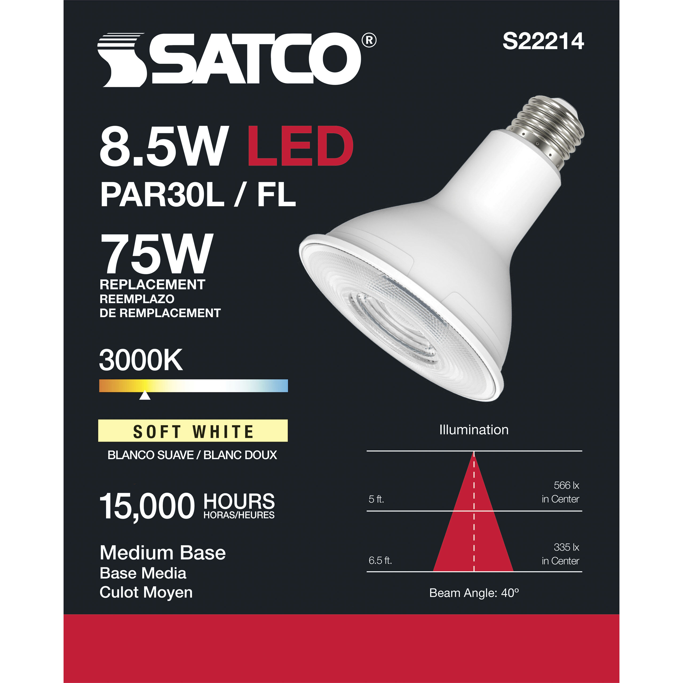 Lumos LED LED PAR Medium 8.50 watt Light Bulbs