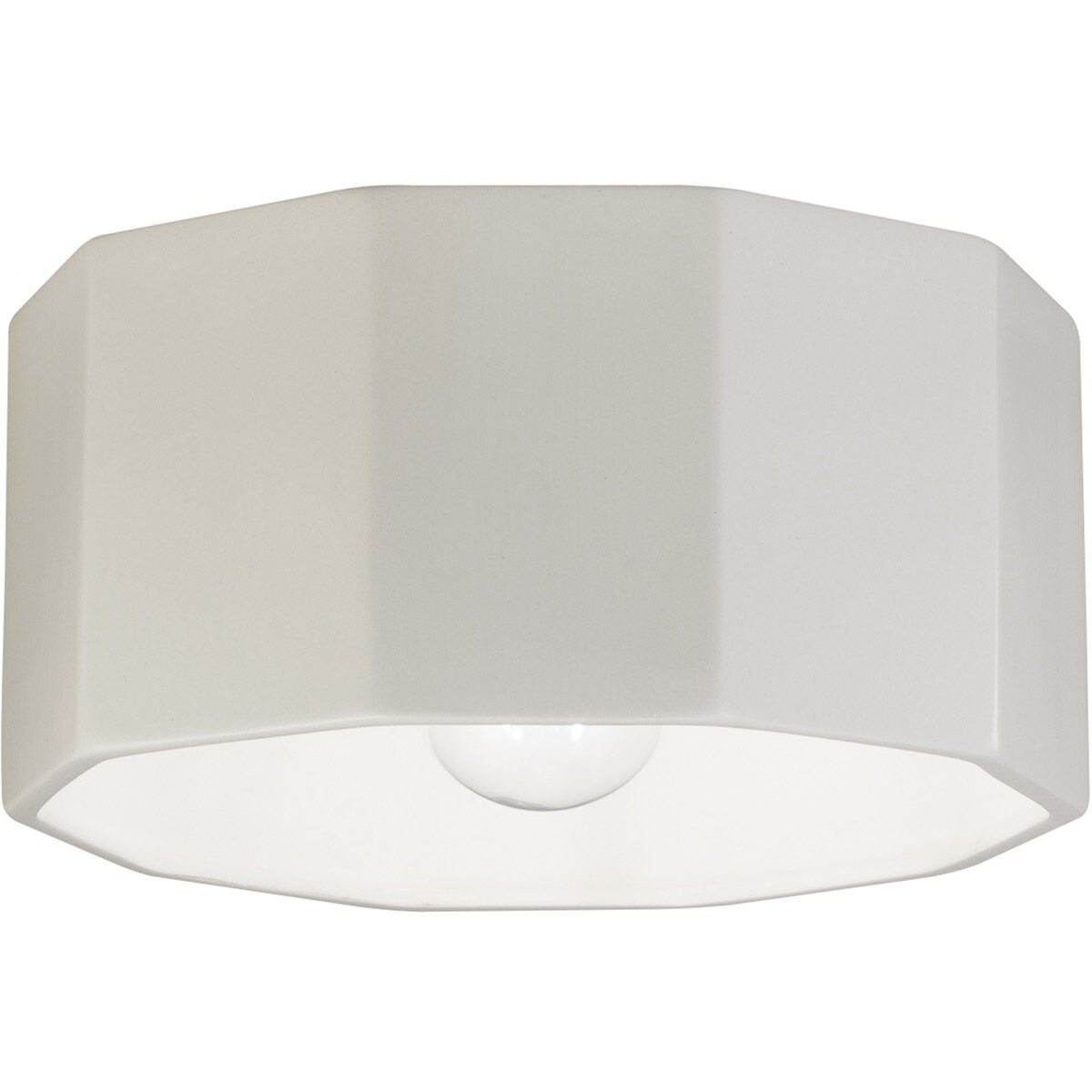 Radiance Collection 1 Light 12.25 inch White Crackle Outdoor Flush-Mount