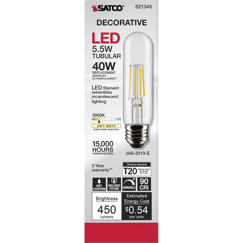 Lumos LED Medium Medium 5.50 watt 3000K LED Filament