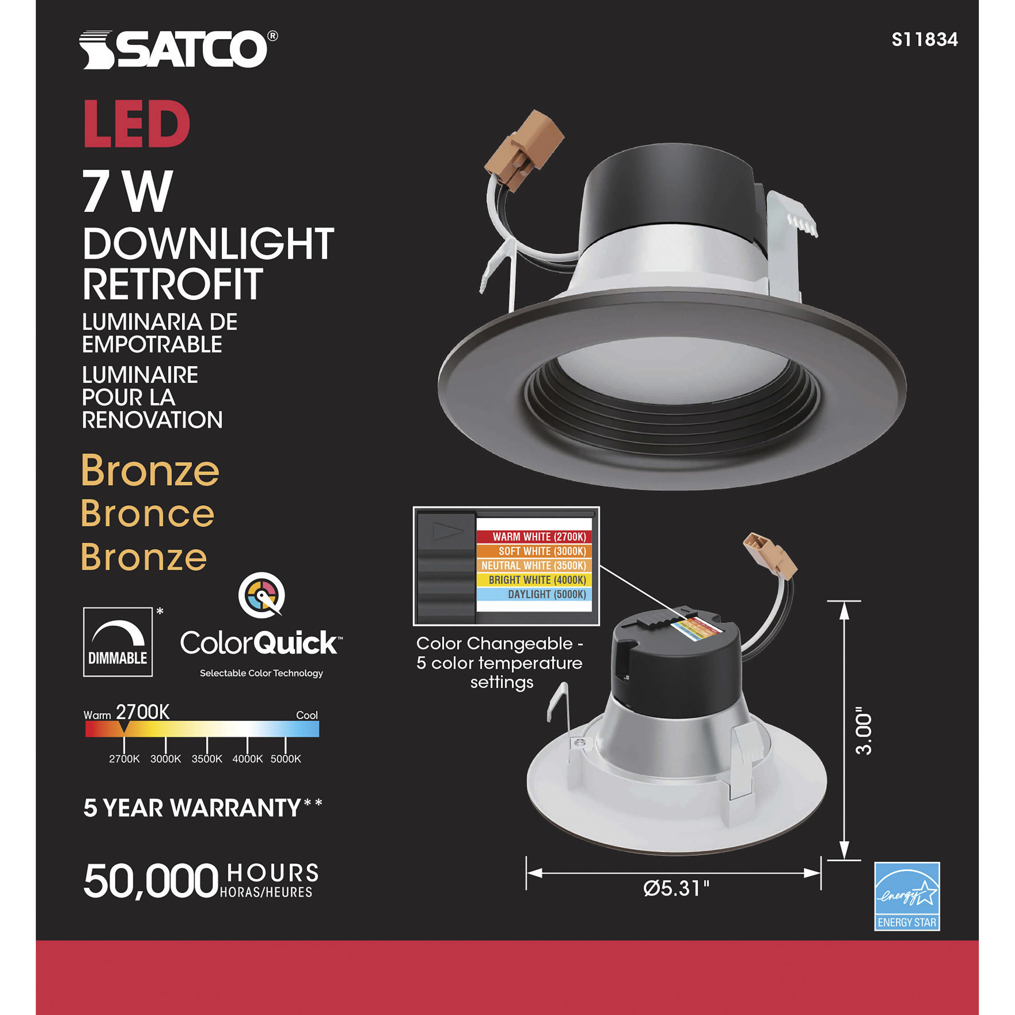 Edgewood LED Module Bronze Recessed