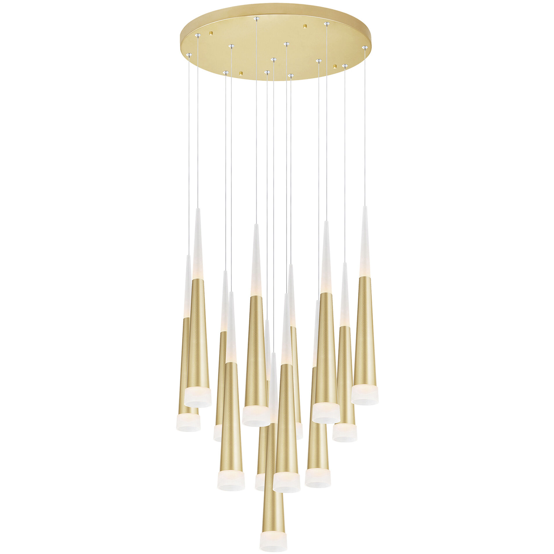 Andes LED 20 inch Satin Gold Multi Light Pendant Ceiling Light