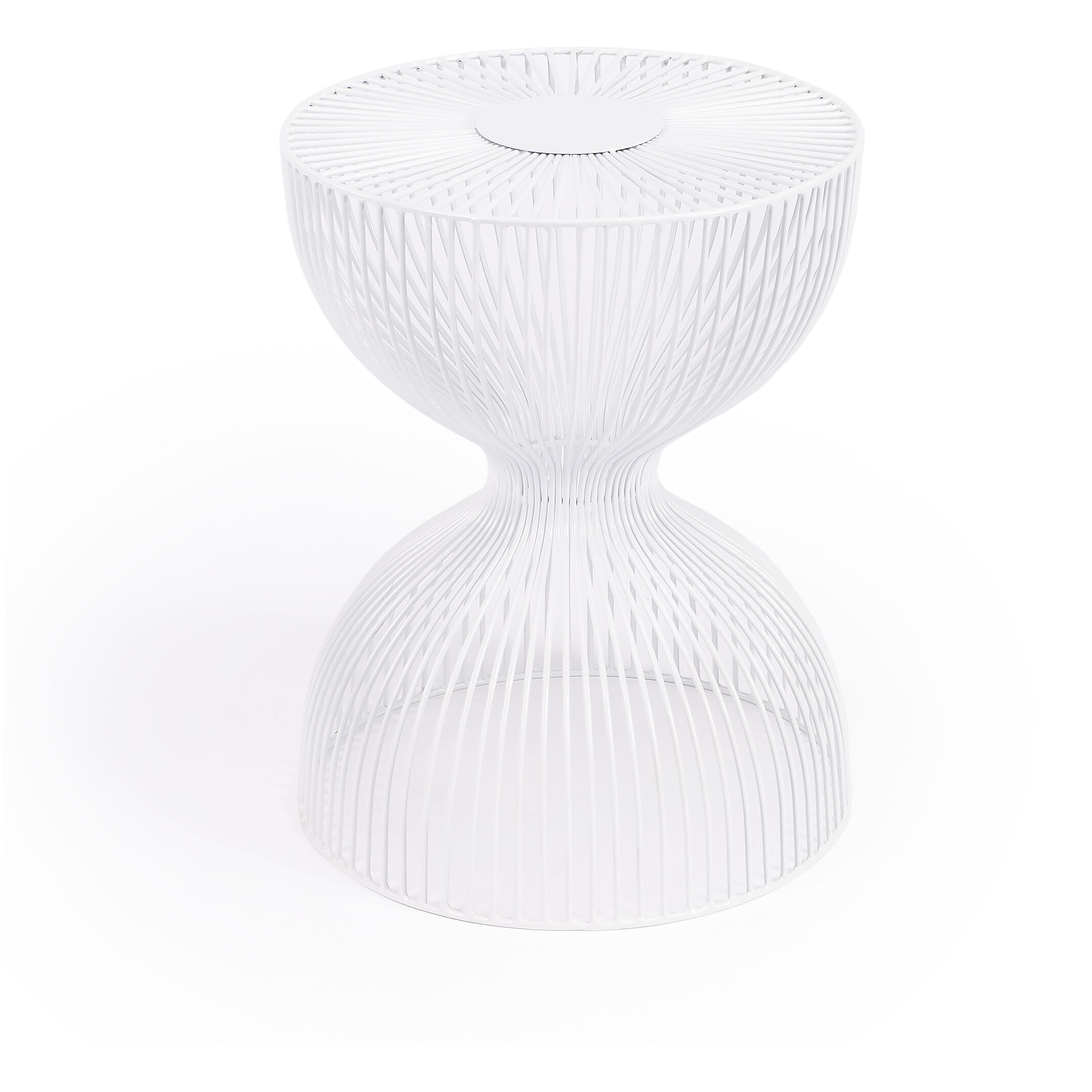 Nicholas White Metal End or Side Table