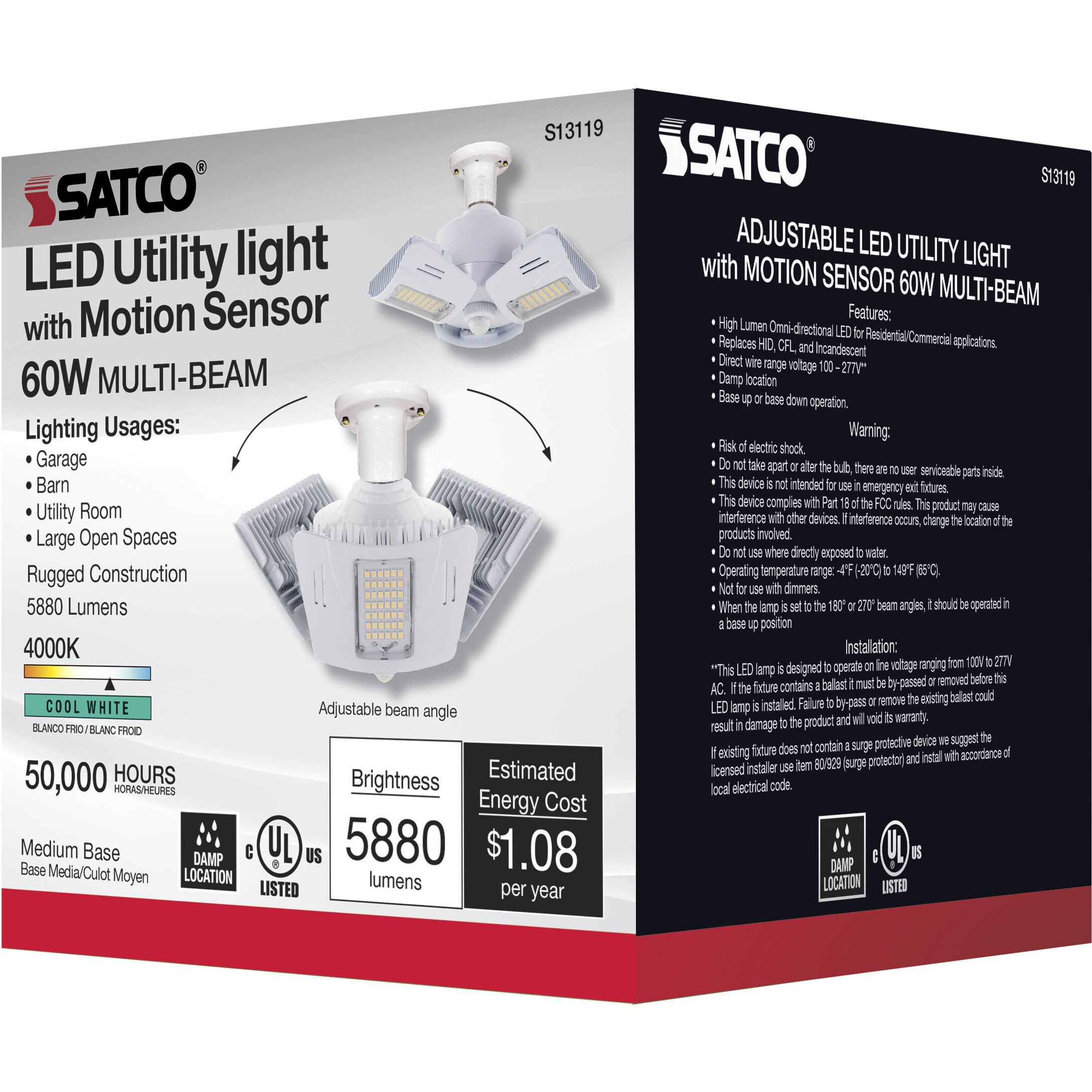 Lumos LED ED28 60.00 watt 4000K Light Bulb