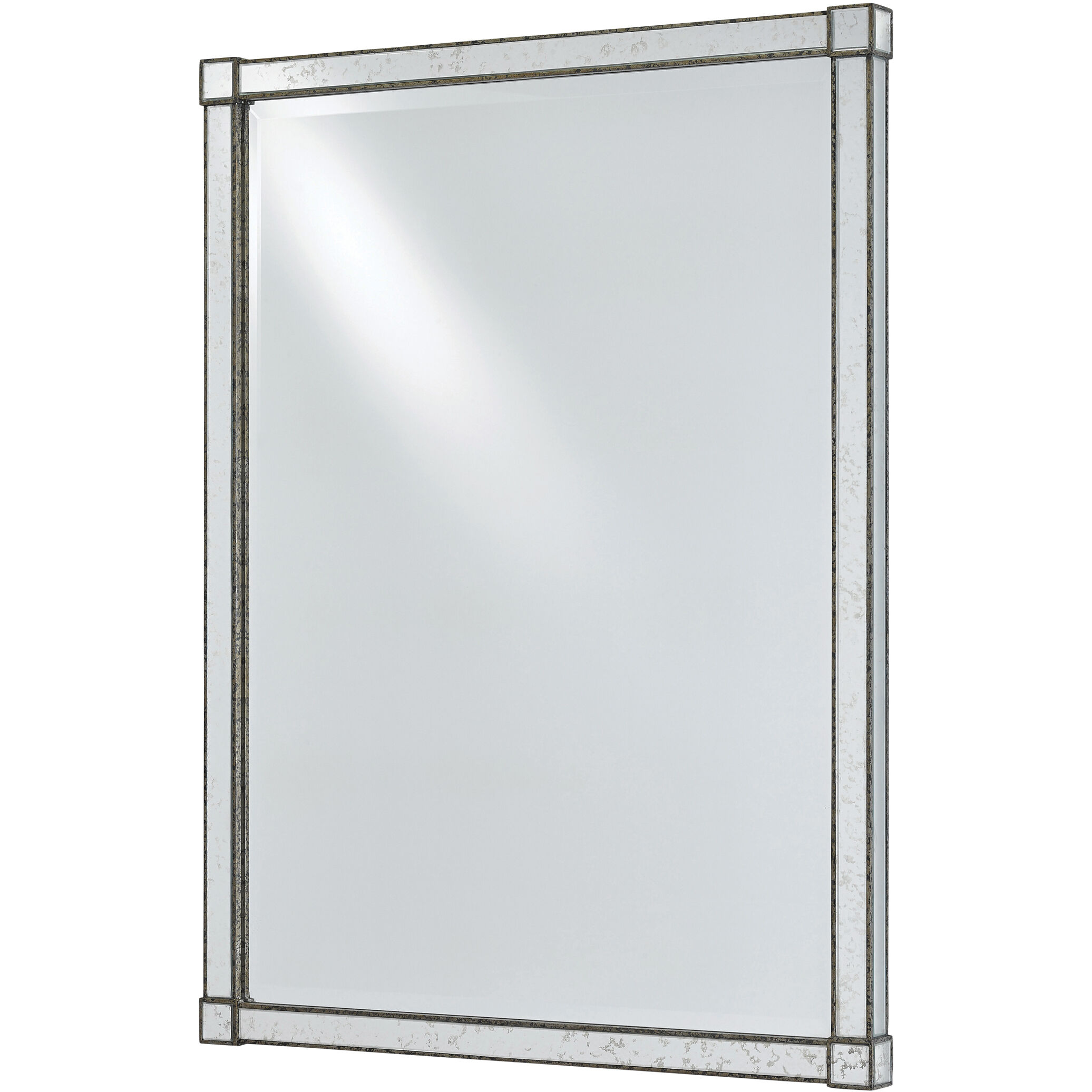 Monarch 40 X 30 inch Painted Silver Viejo/Light Antique Mirror Wall Mirror