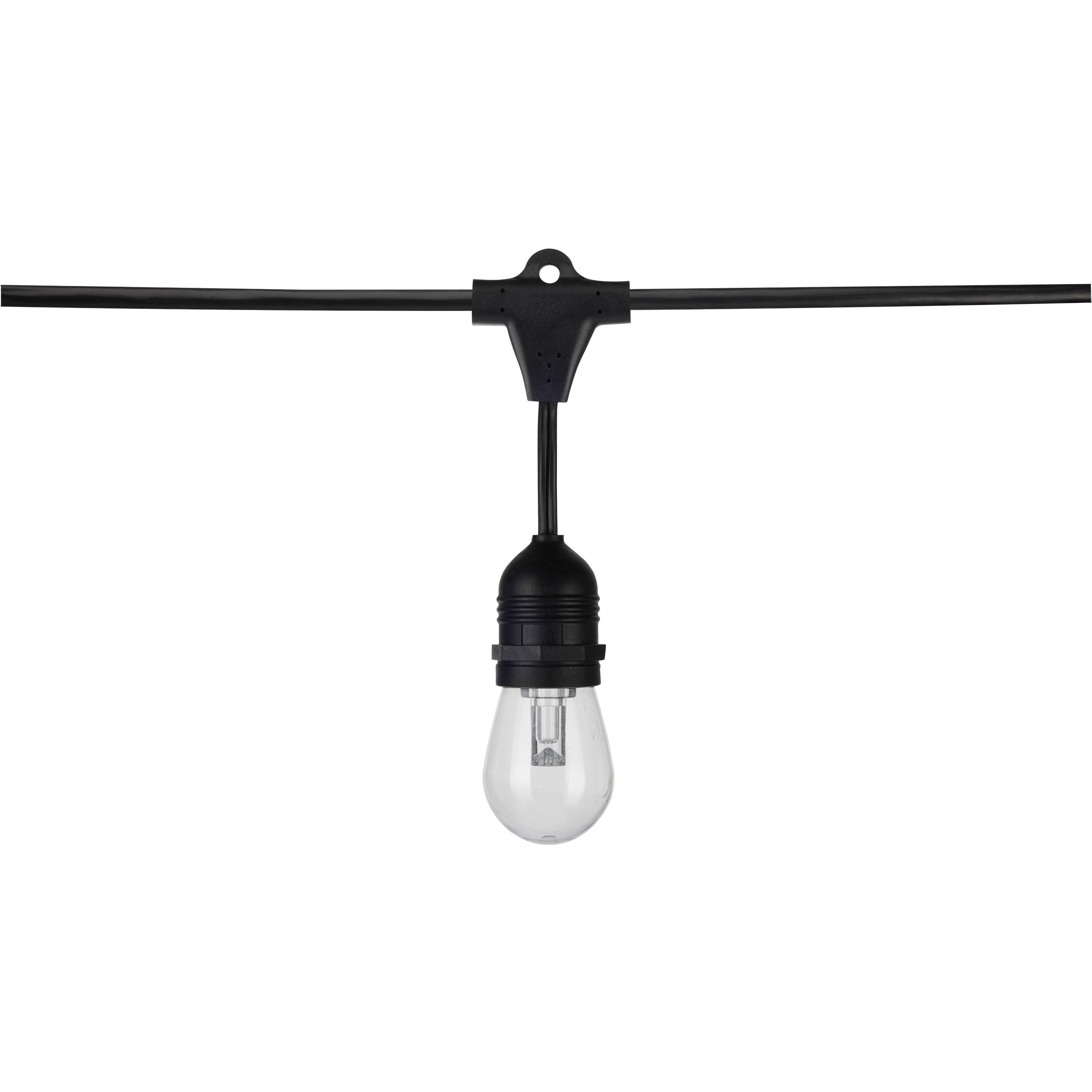 Lumos 15 Light LED 48 foot Black LED String Lights