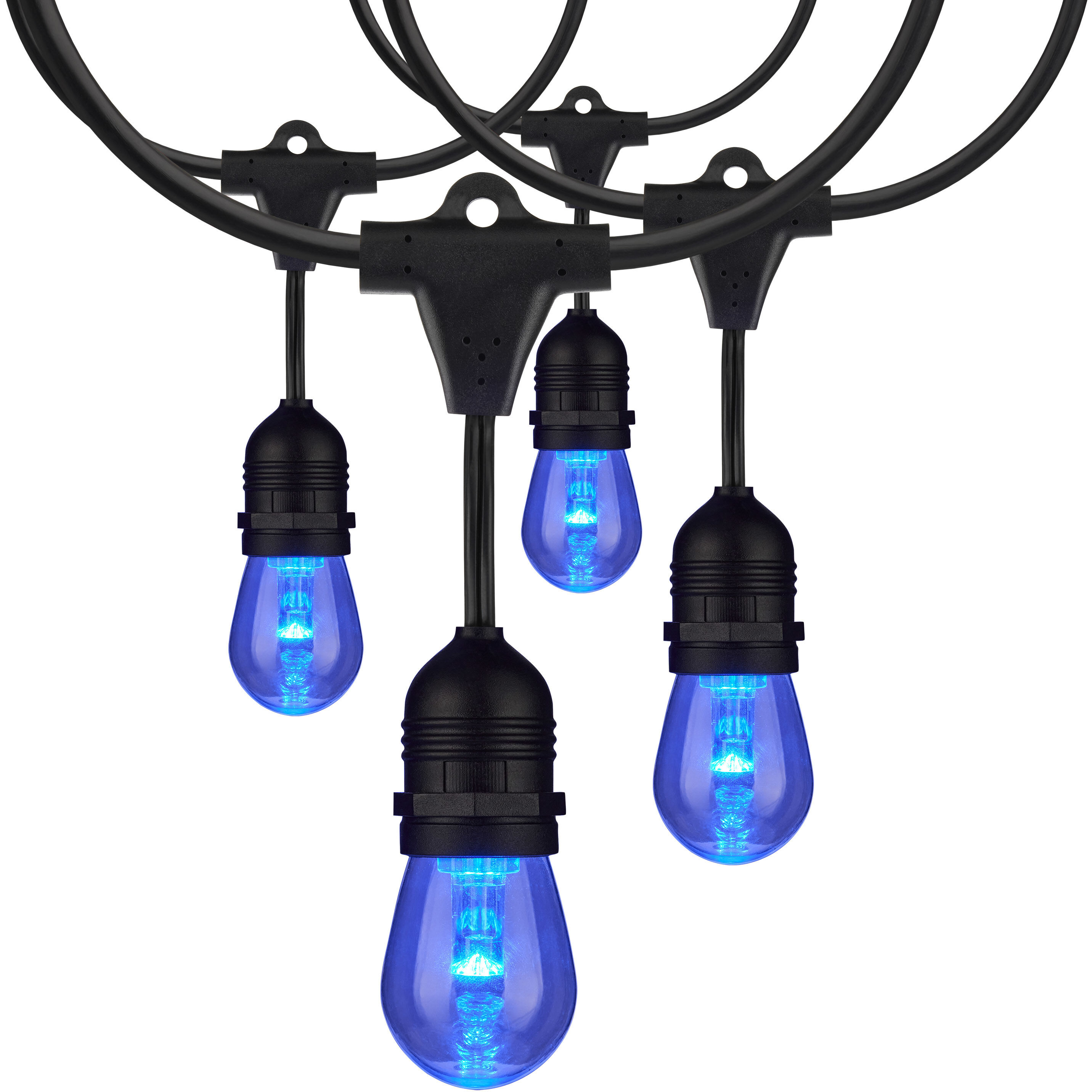 Lumos 15 Light LED 48 foot Black LED String Lights