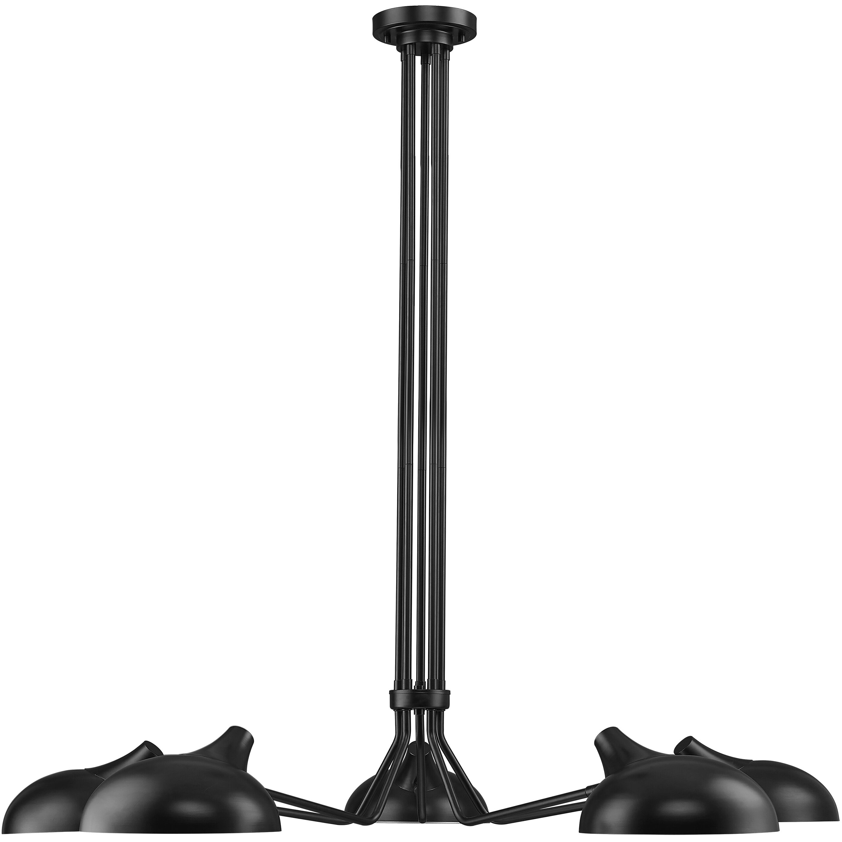 Bellamy 5 Light 52 inch Matte Black Chandelier Ceiling Light