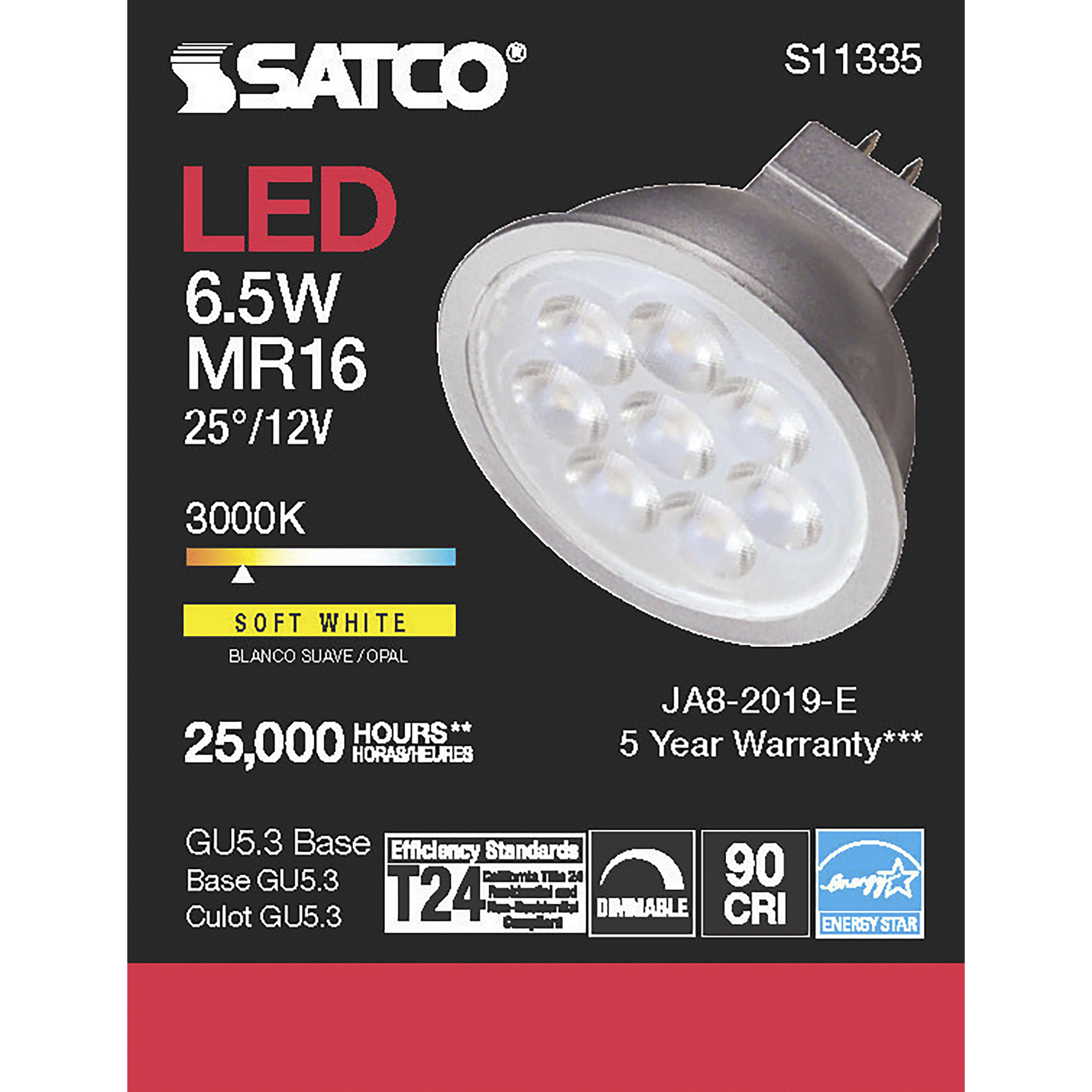 Satco led on sale 6.5 w mr16