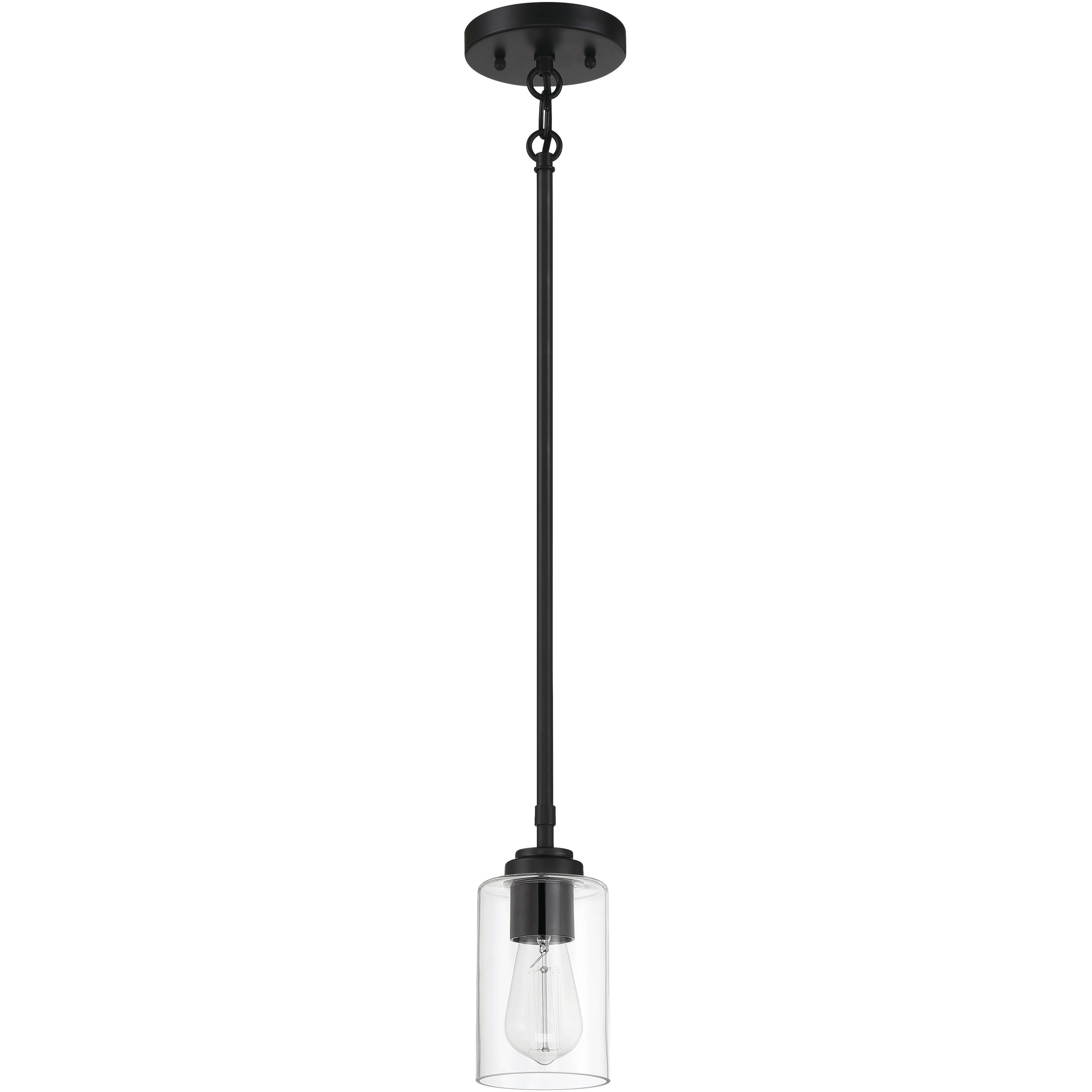 Stowe 1 Light 5.13 inch Flat Black Mini Pendant Ceiling Light