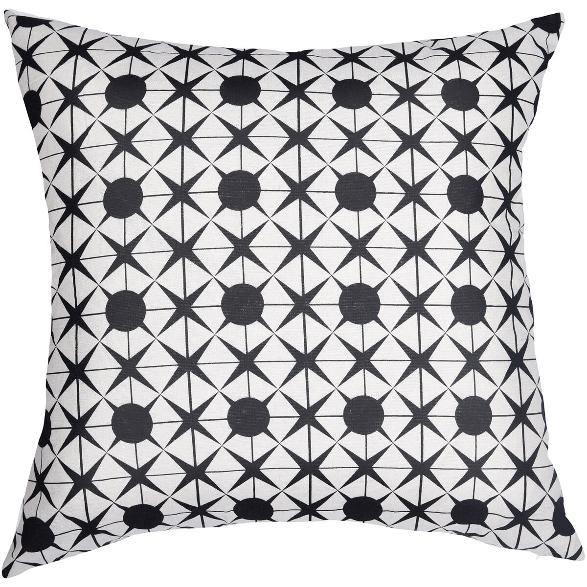 Dann Foley 24 inch Black and White Geometric Pattern Decorative Pillow