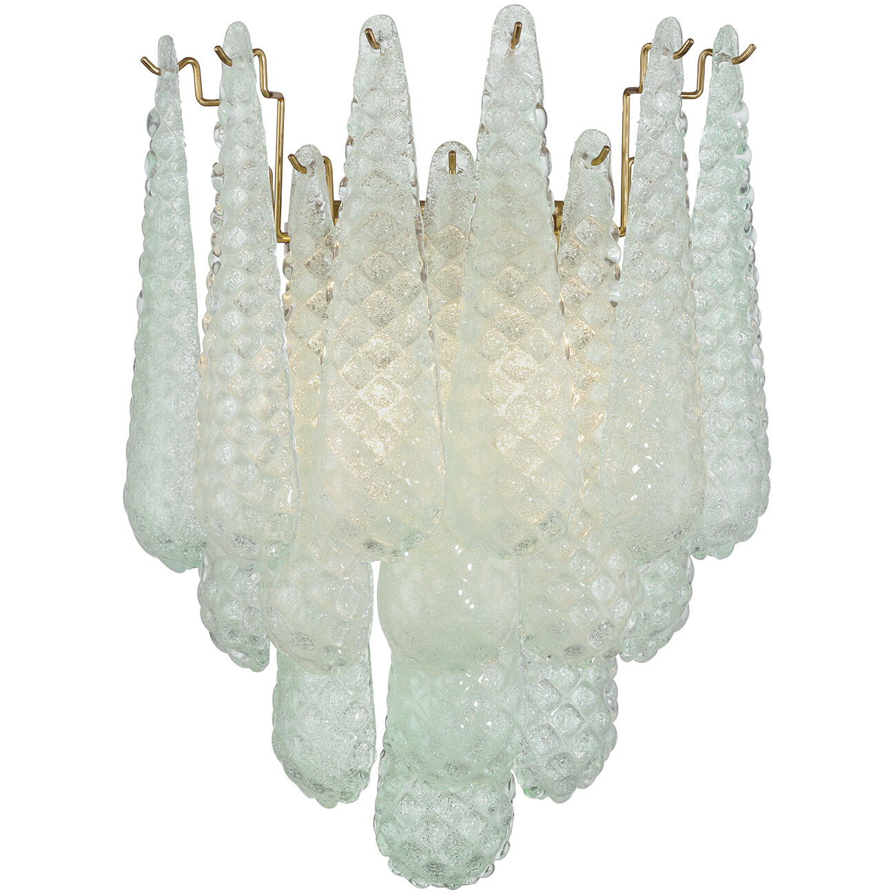 Ollie Bath Wall Light in Sand Glass Green