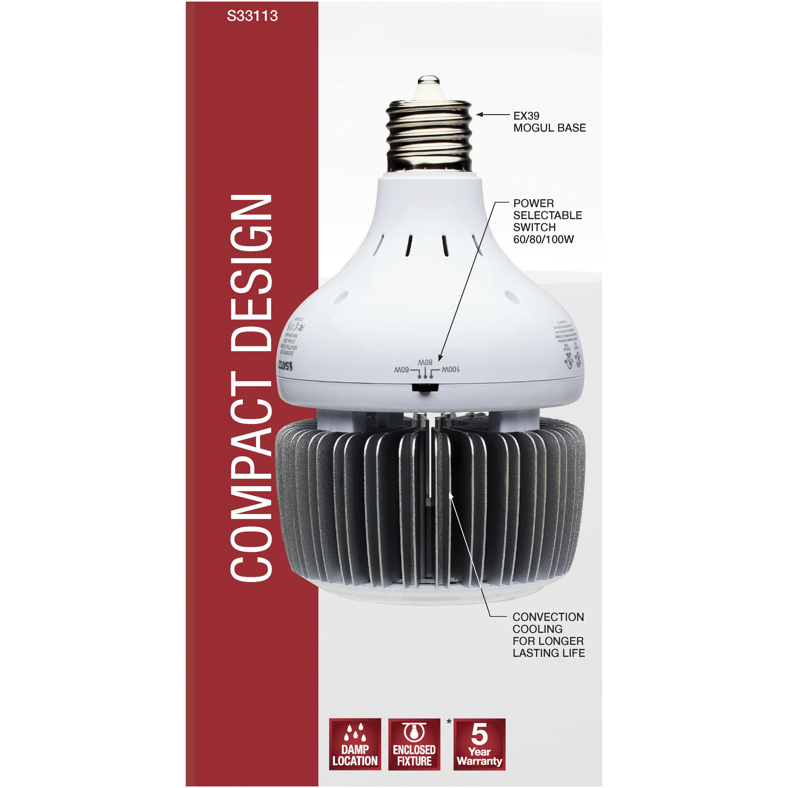 Hi-Pro LED LED Mogul Extended 5000K HID Replacements