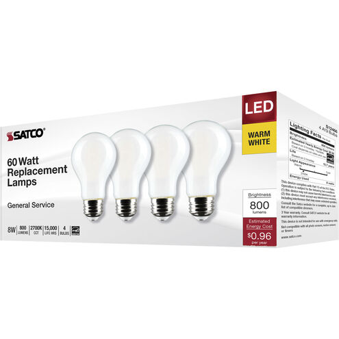 Lumos LED Medium 8 watt 120 2700K LED Filament, LED Filament