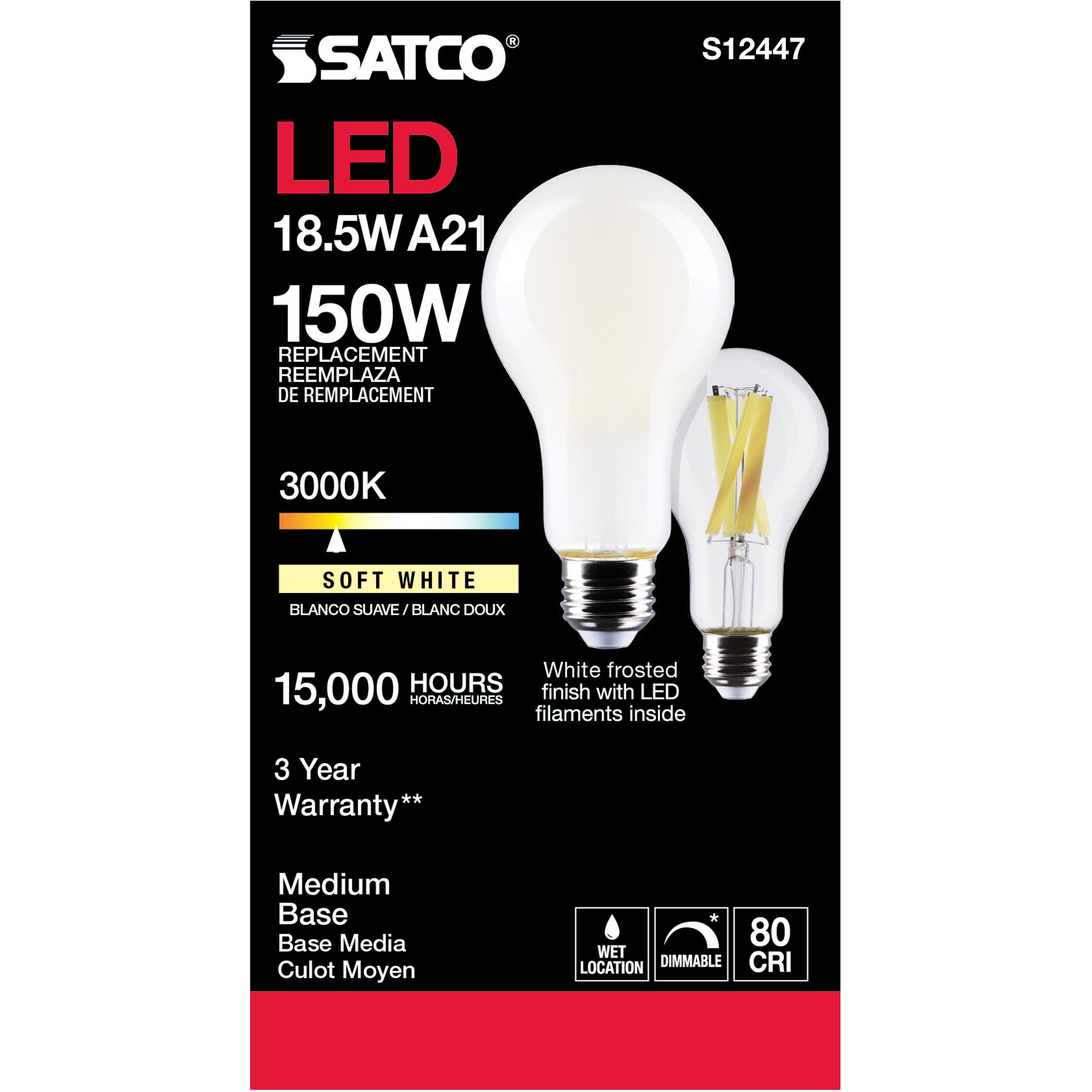 Lumos LED Medium Type A21 18.50 watt 3000K Light Bulb