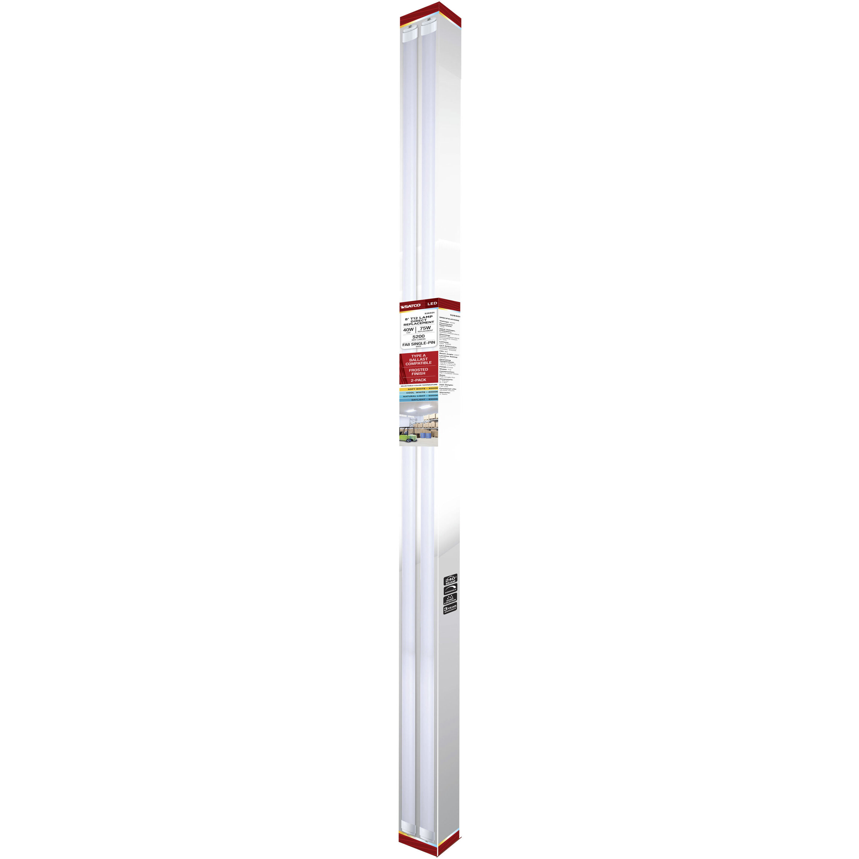 ColorQuick LED T12 Fa8 40.00 watt 3000K/4000K/5000K/6500K LED Bulb