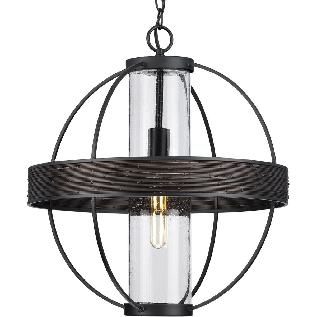 Terrace 1 Light 17.87 inch Matte Black Outdoor Hanging Light