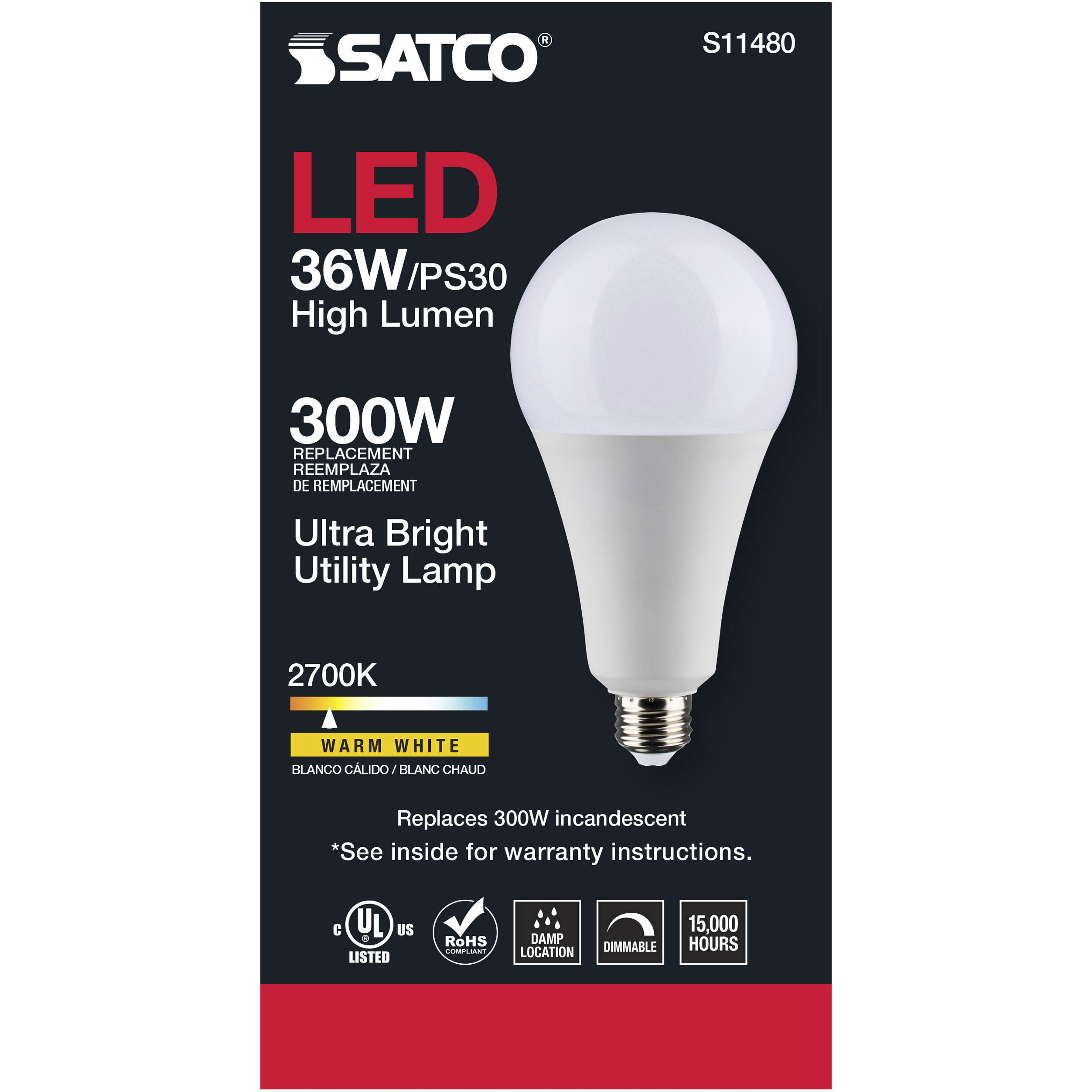 Lumos Medium 36.00 watt 2700 Utility Lamp