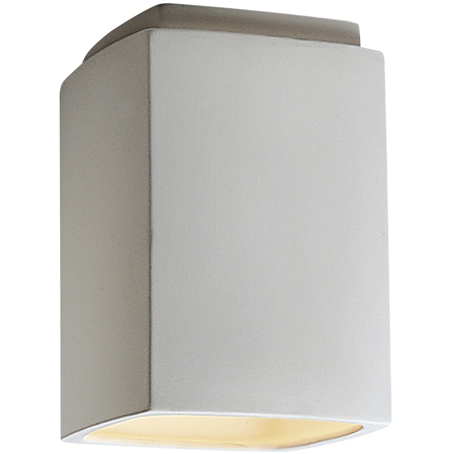 Radiance Rectangle LED 6.5 inch White Crackle Flush-Mount Ceiling Light