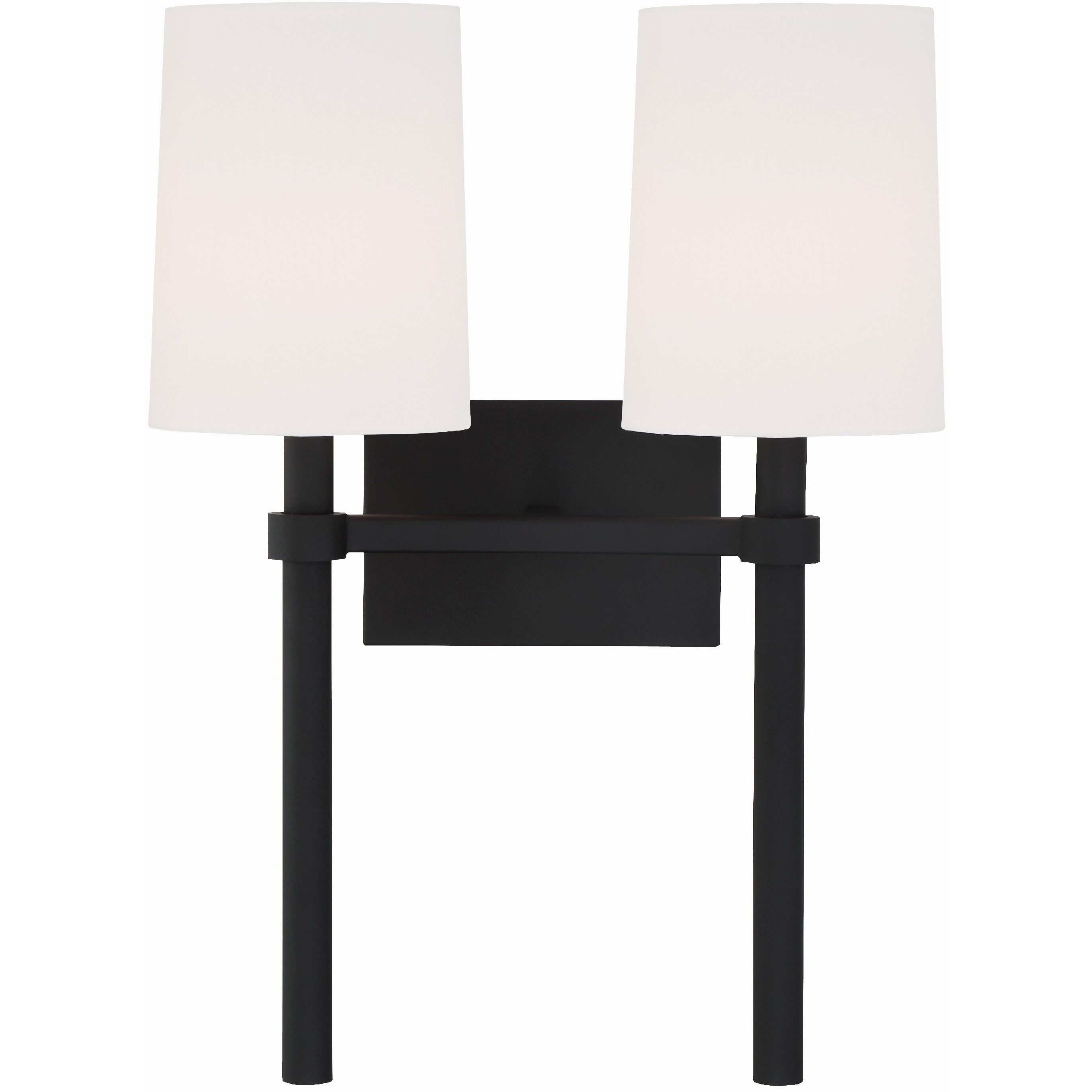 Bromley Bath Wall Light in Black Forged