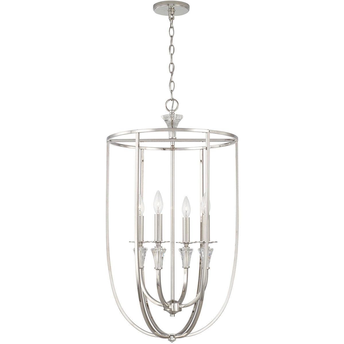 Laurent 4 Light 18 inch Polished Nickel Foyer Light Ceiling Light