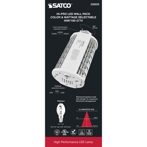 Hi-Pro LED Medium 20.00 watt 3000K HID Replacements