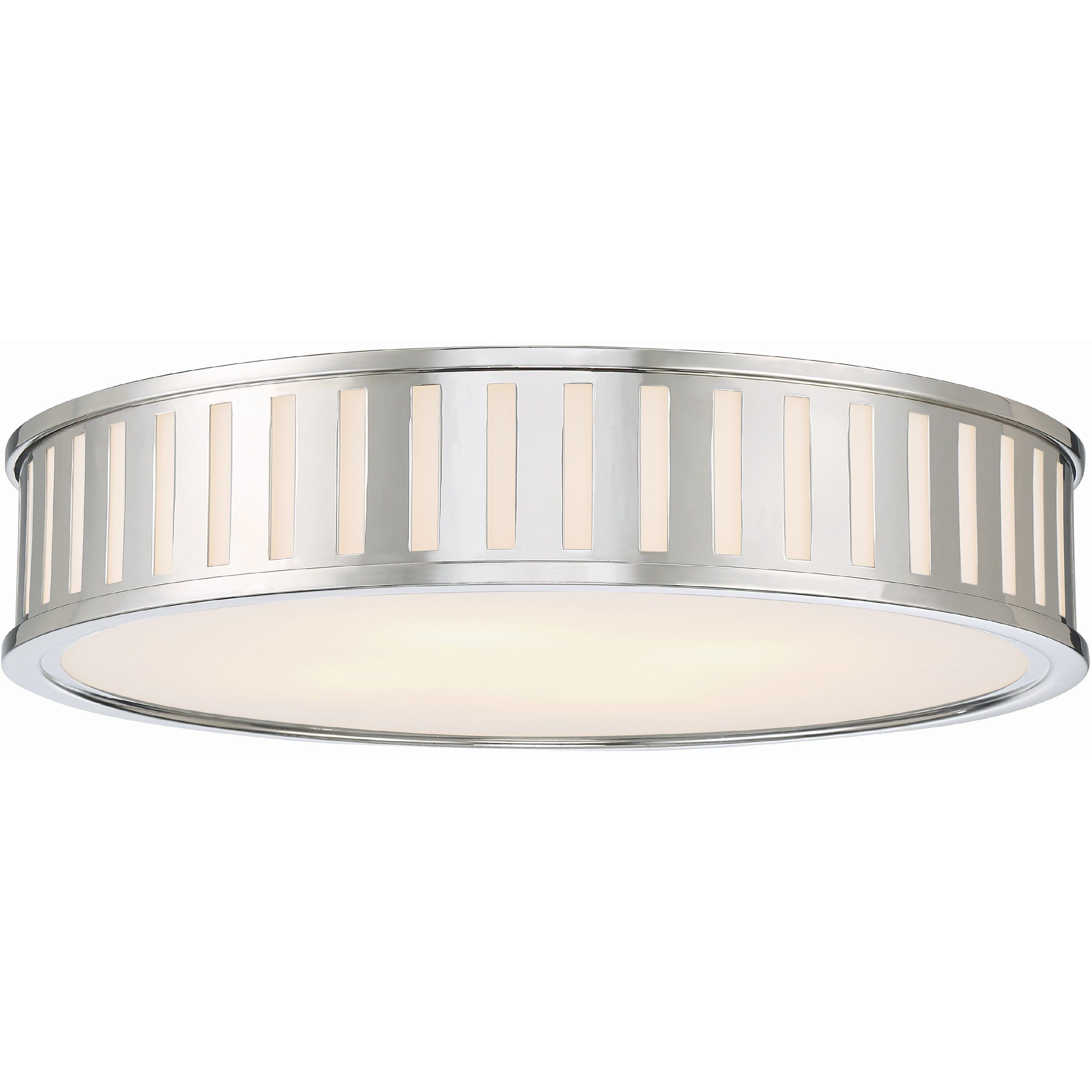 Kendal 4 Light 22.5 inch Polished Nickel Flush Ceiling Light