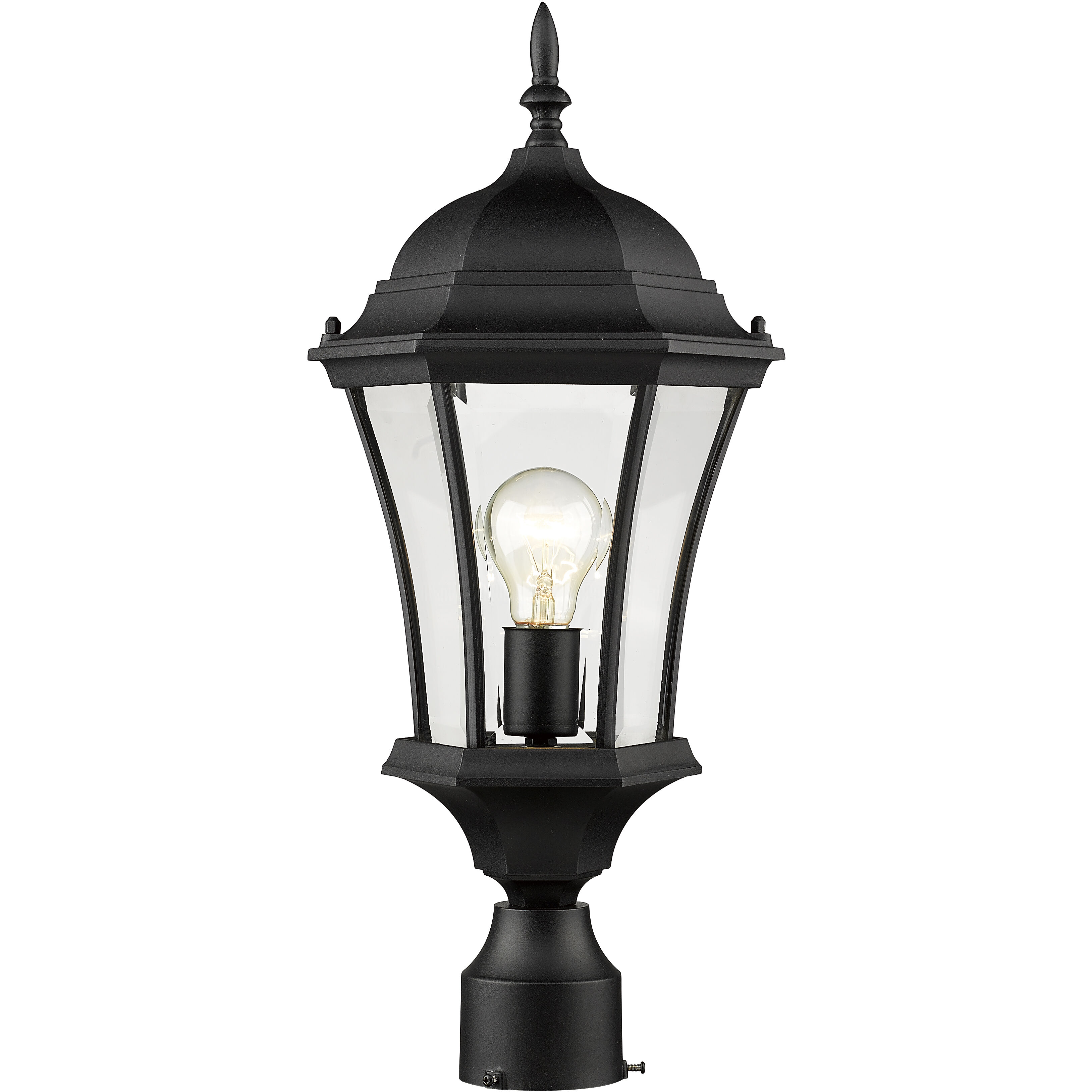 Wakefield 1 Light 22 inch Black Outdoor Post Mount Fixture
