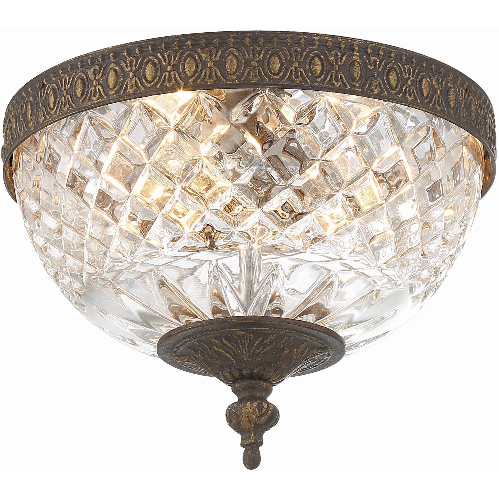 Radley 2 Light 8 inch English Bronze Flush Ceiling Light