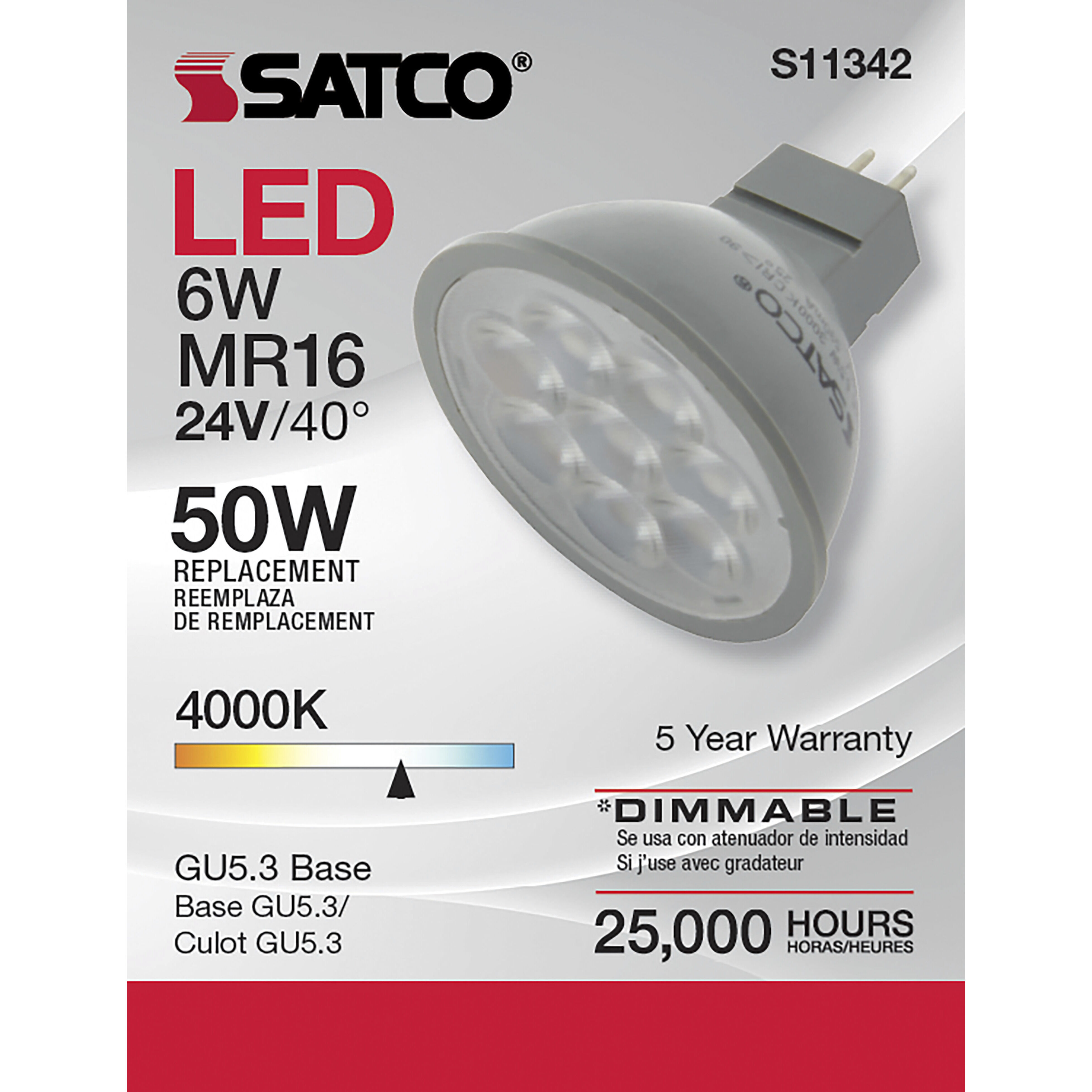 Lumos LED MR16 6.00 watt 4000K Light Bulb
