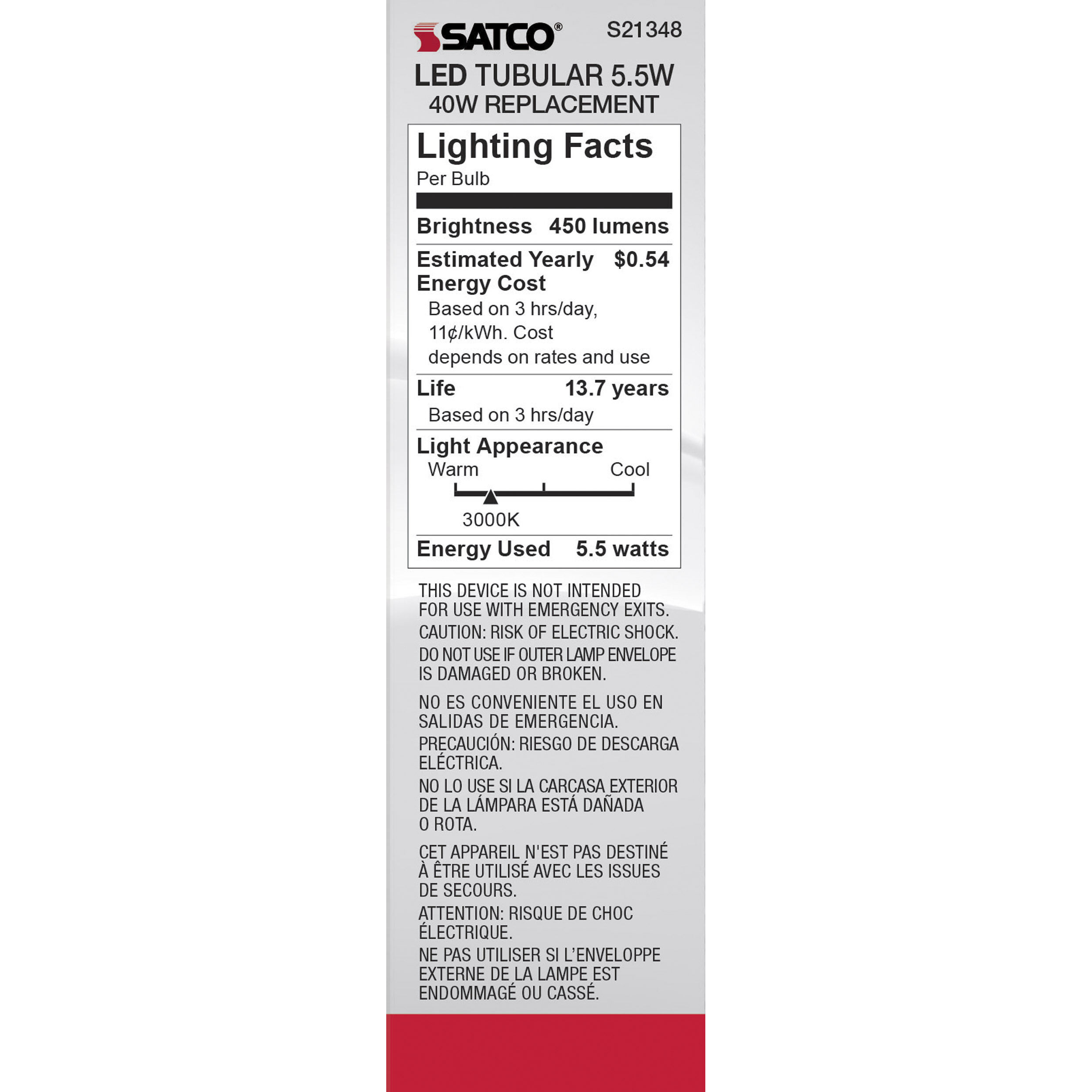 Lumos LED Medium Medium 5.50 watt 3000K LED Filament