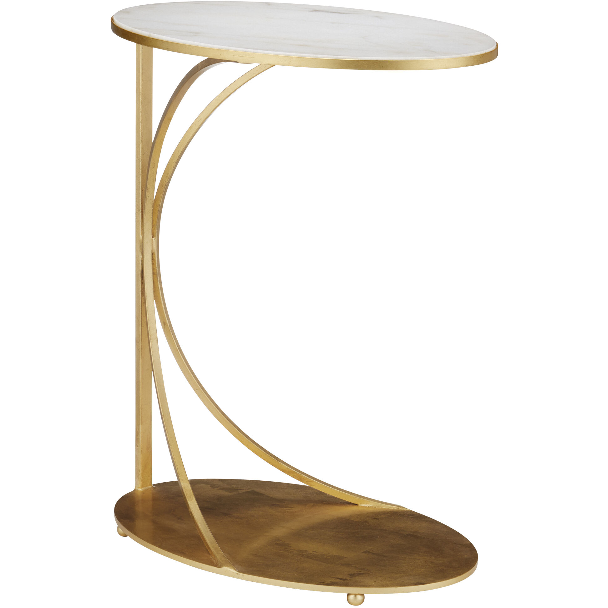 Orla 25 X 19.25 inch Gold Leaf/Natural C Table