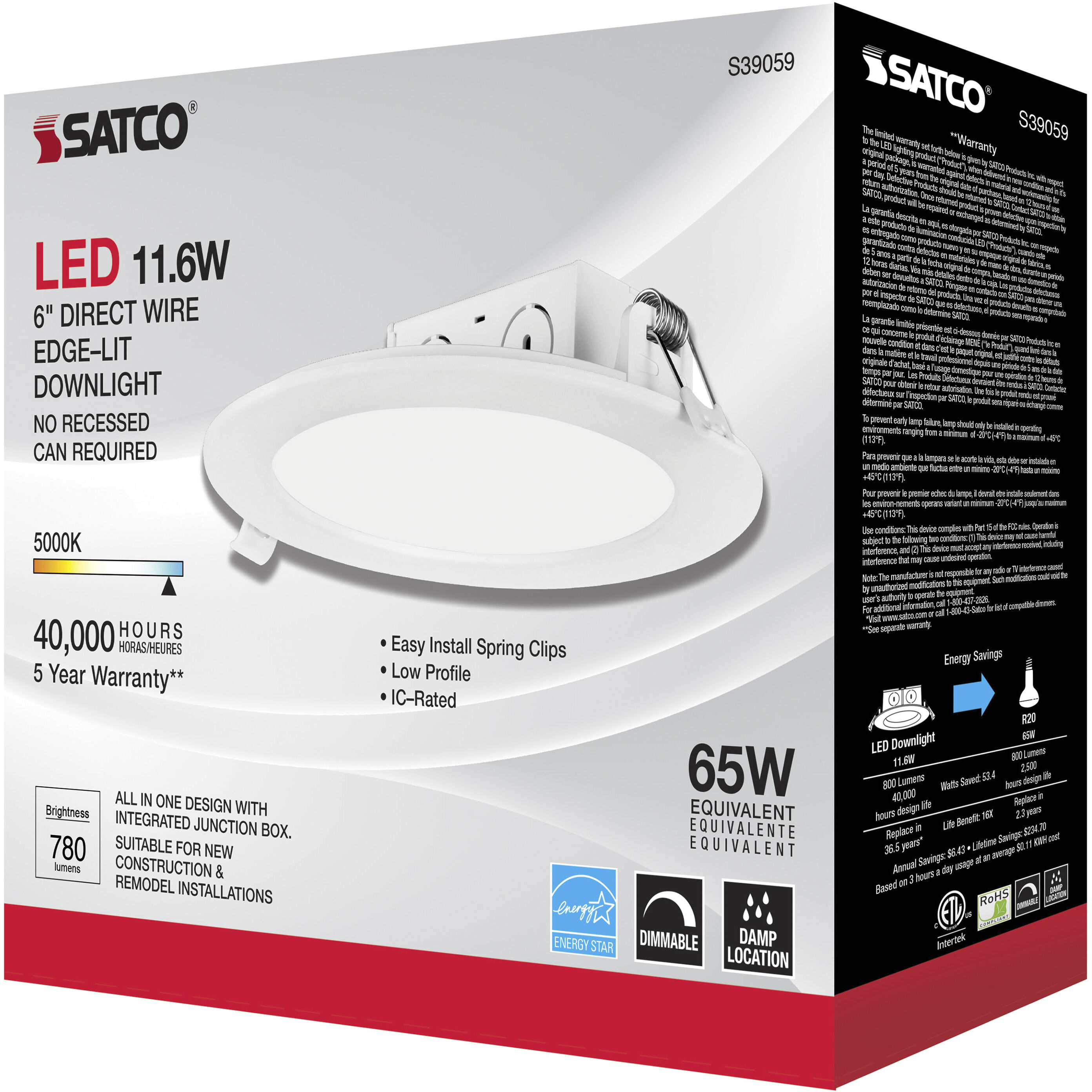 Edgewood LED Module White Recessed