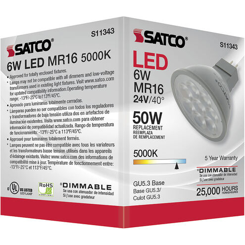 Lumos LED MR16 6.00 watt 24 5000K Light Bulb