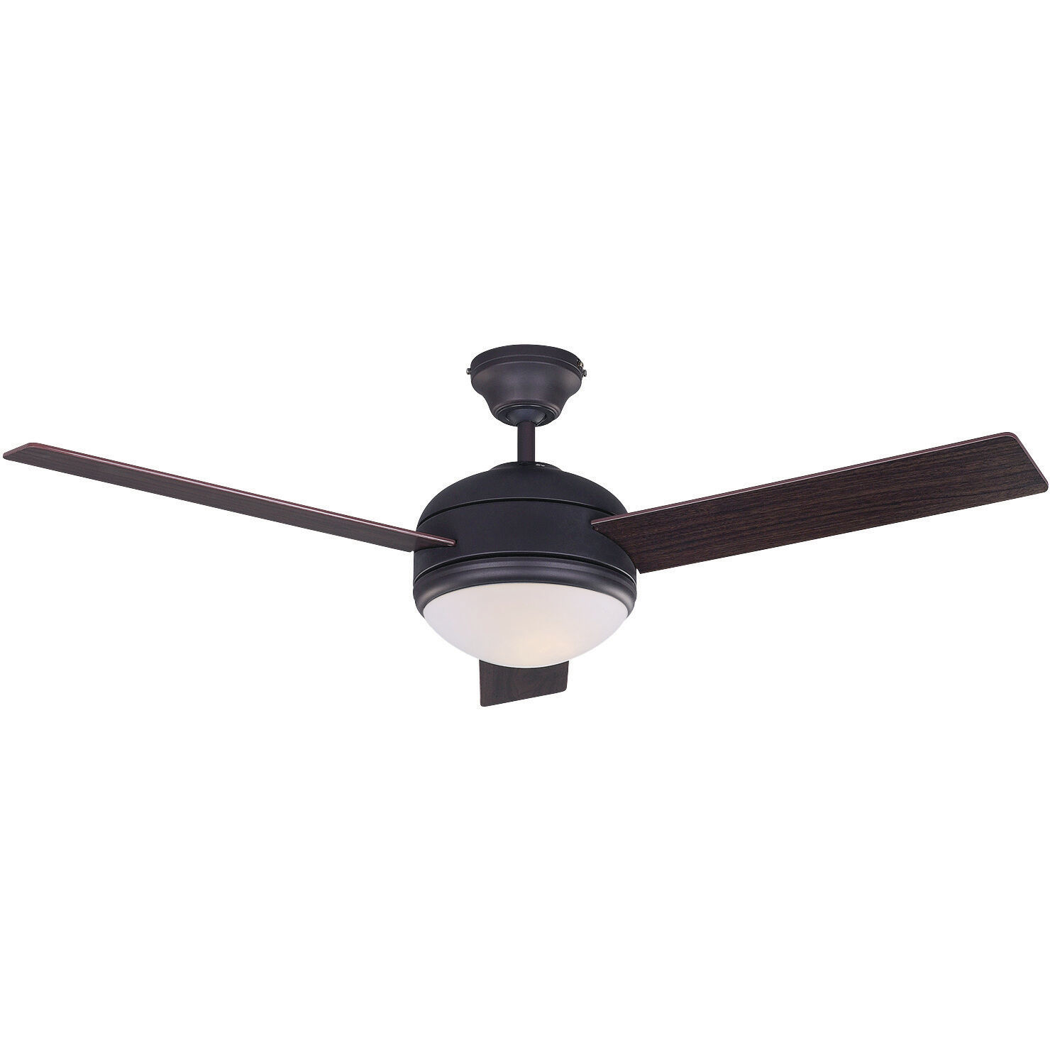 Madison 48 inch Oil Rubbed Bronze with Walnut/Med Oak Blades Indoor Fan