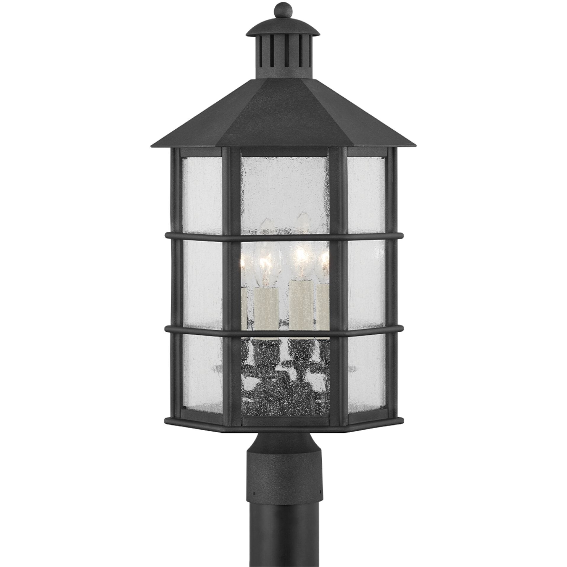 Lake County 4 Light 21 inch French Iron Post