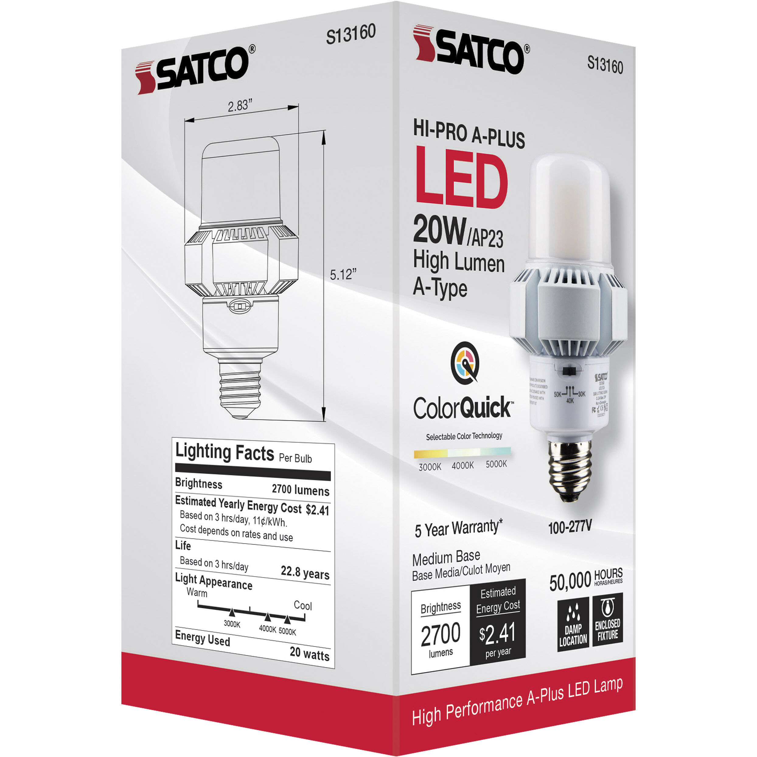 Lumos LED AP23 / ED23 Medium 20.00 watt 3000K HID Replacements