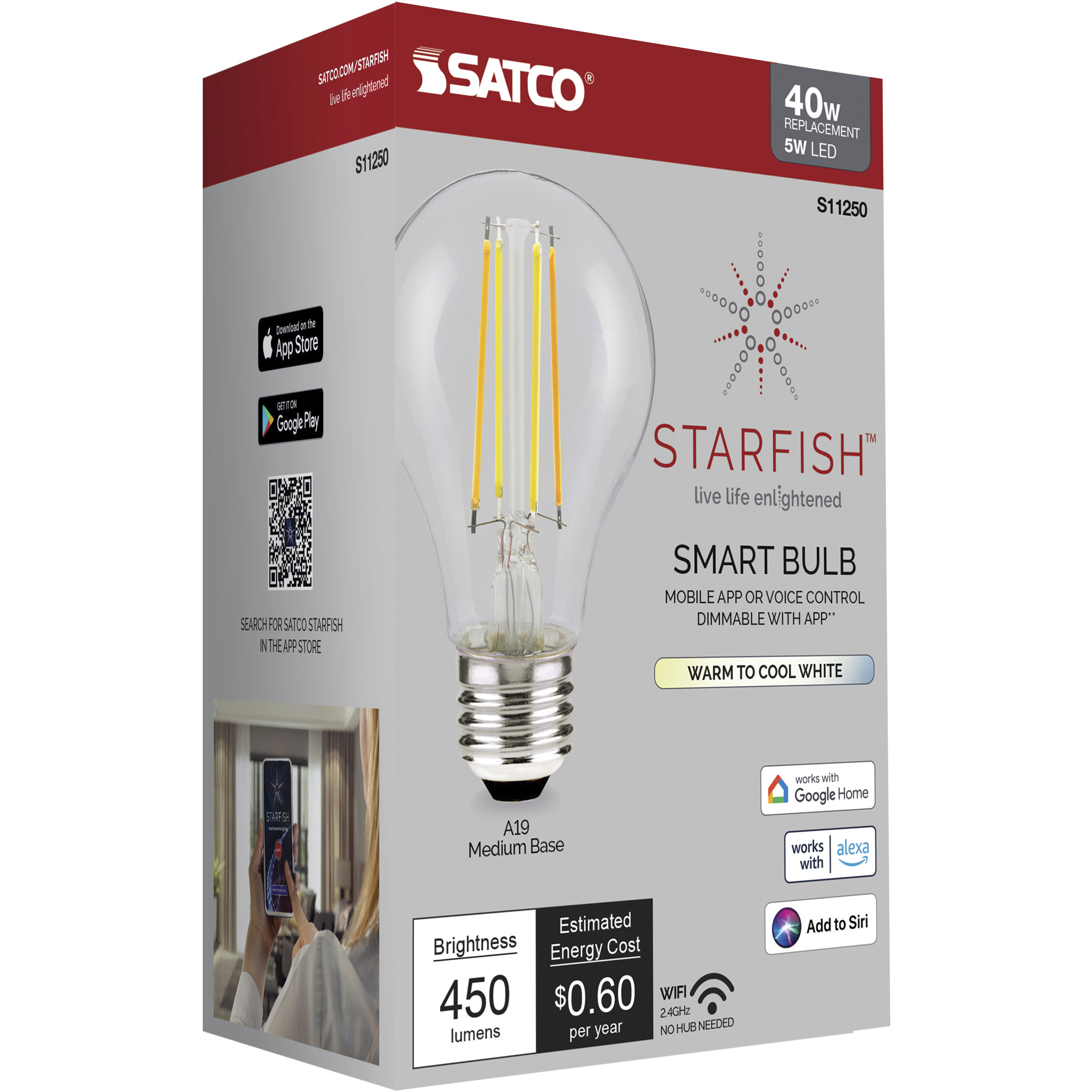 Starfish LED A19 Medium 5.00 watt 2700K Type A 