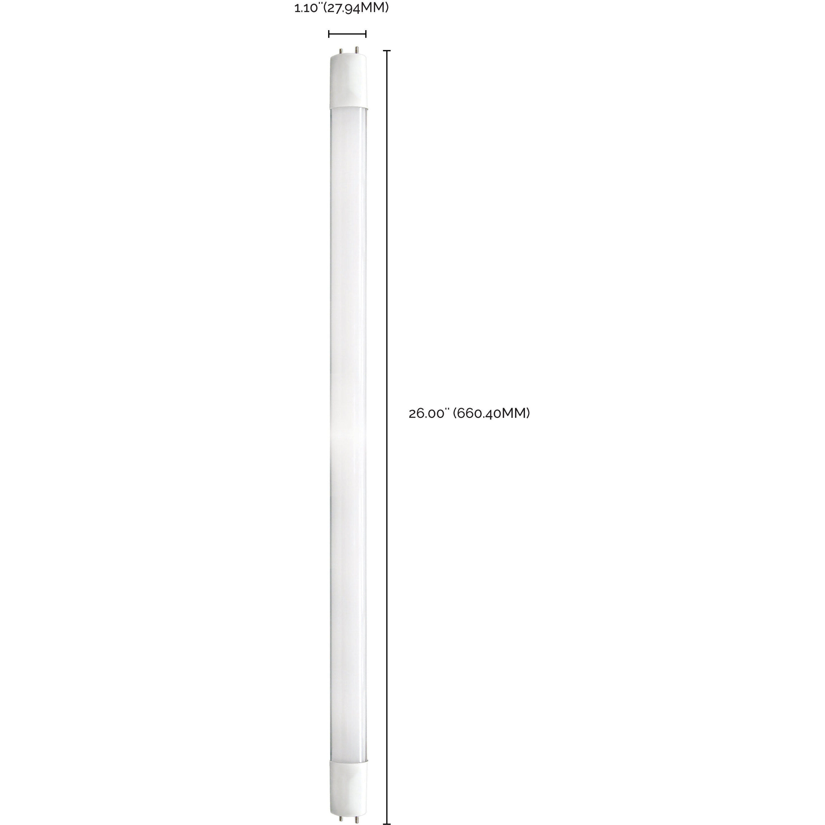Lumos LED LED T8 Medium Bi Pin 12.00 watt 3000K Light Bulb