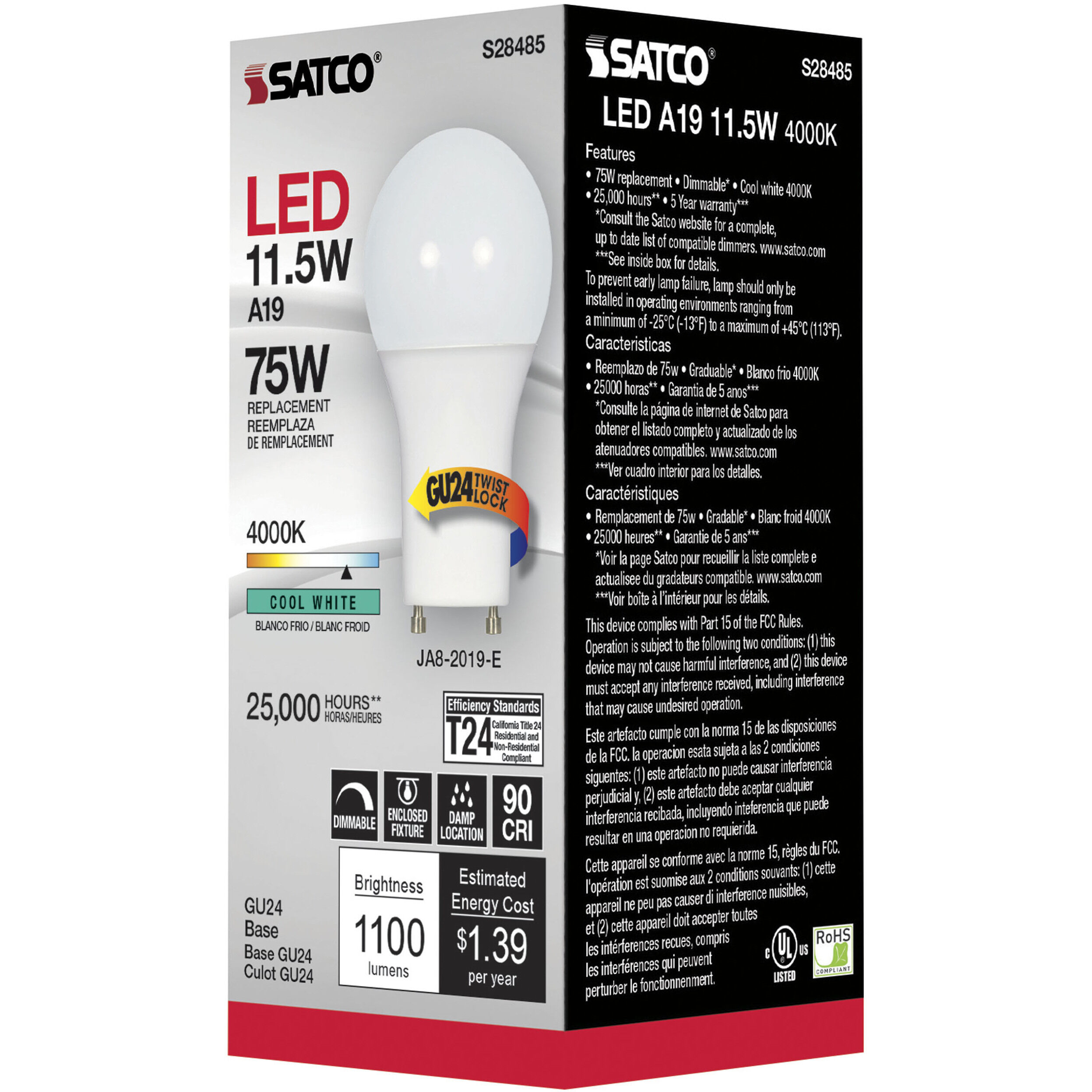 Lumos LED Bi Pin GU24 11.50 watt 120 4000K Light Bulb